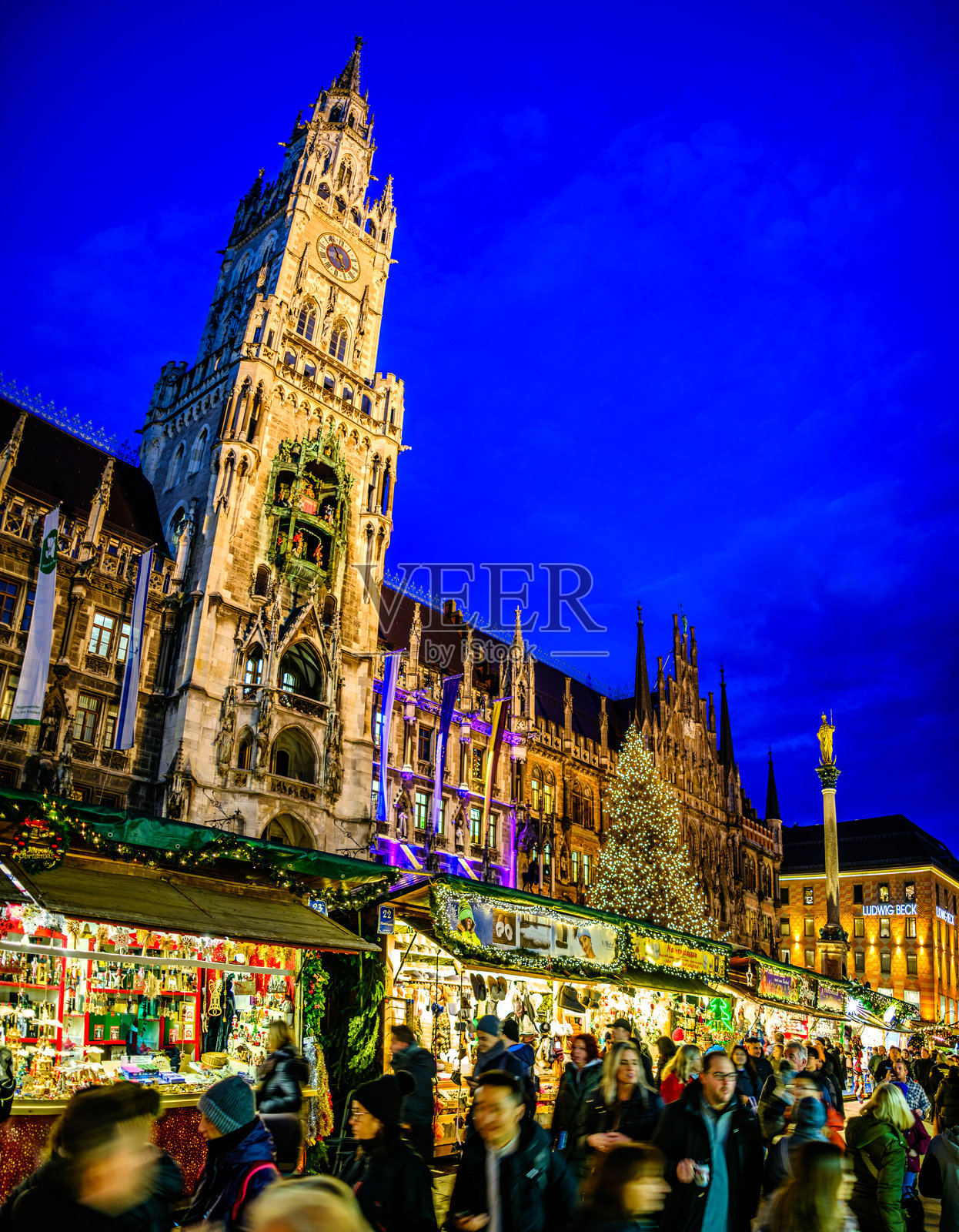 慕尼黑的圣诞市场 - 巴伐利亚照片摄影图片