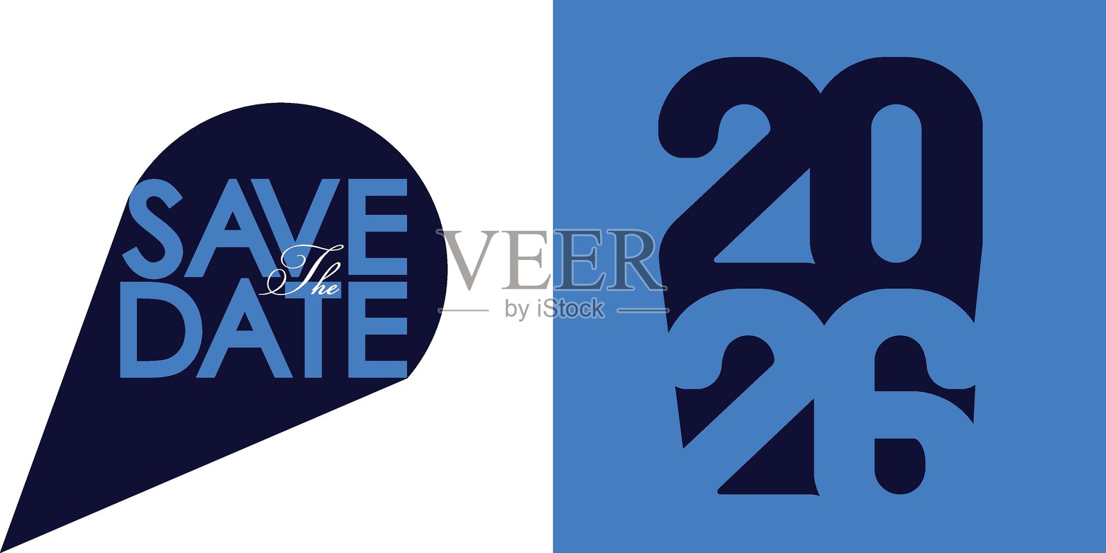 保存日期横幅。可用于商业、营销和广告。为技术和即将举行的活动设计的活动峰会标志图形。插画图片素材