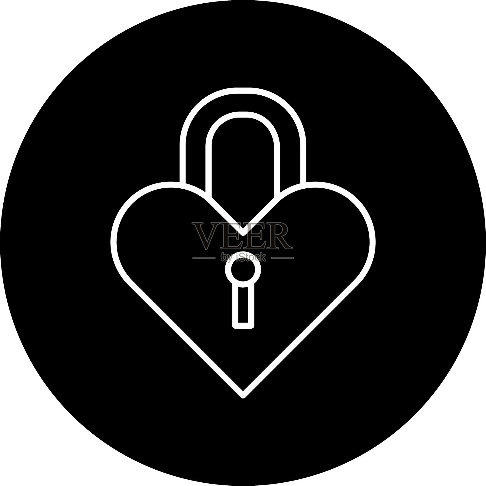 挂锁图标插画图片素材