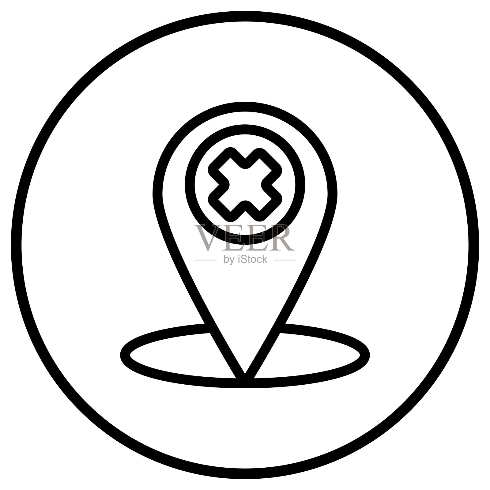 取消位置矢量图标设计插图插画图片素材