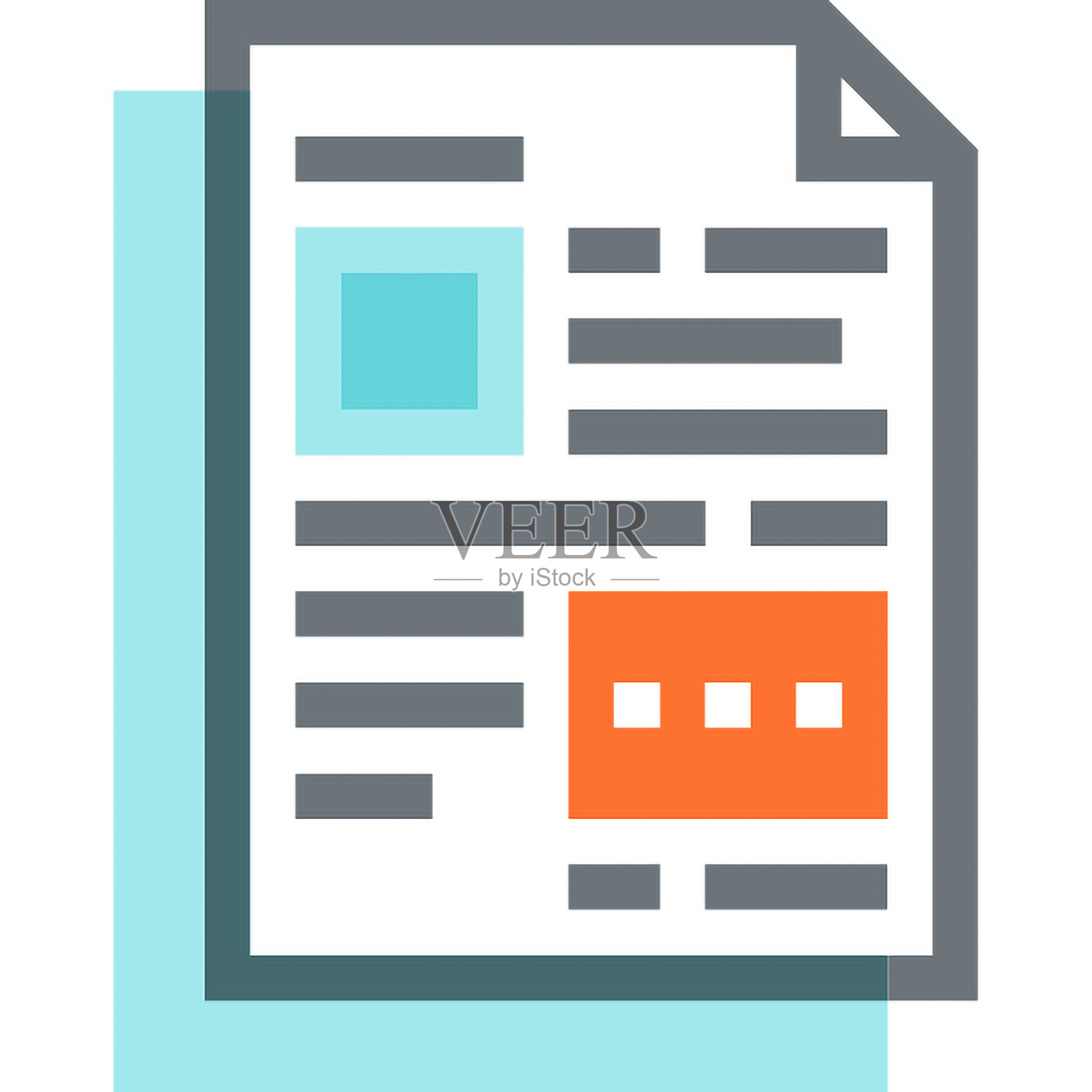 文书工作扁平线条网页图标概念插画图片素材