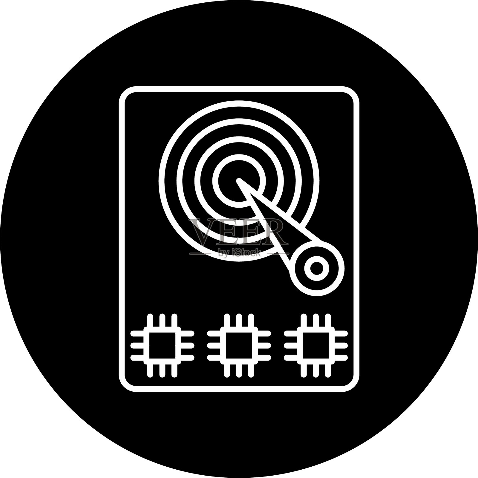 硬盘驱动器图标插画图片素材