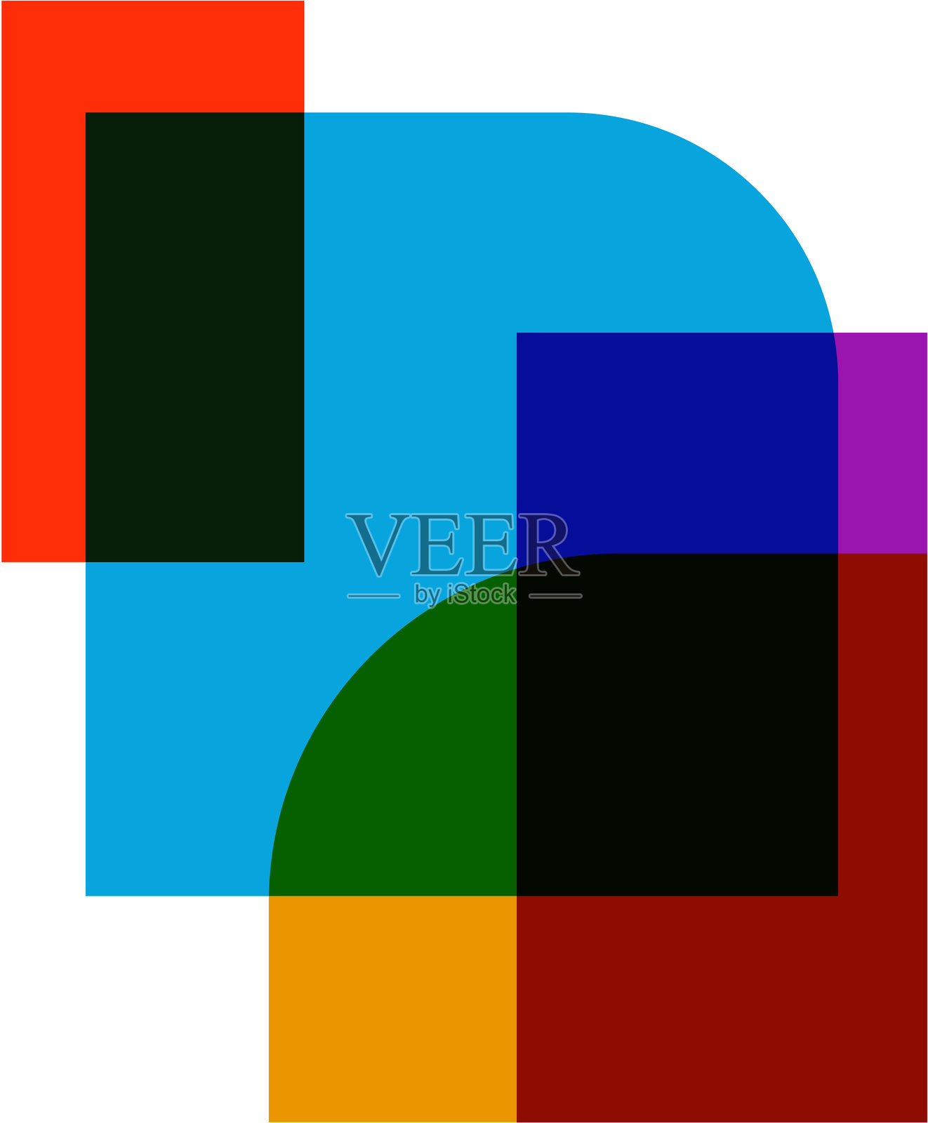 非常简单的抽象背景，色彩鲜艳插画图片素材