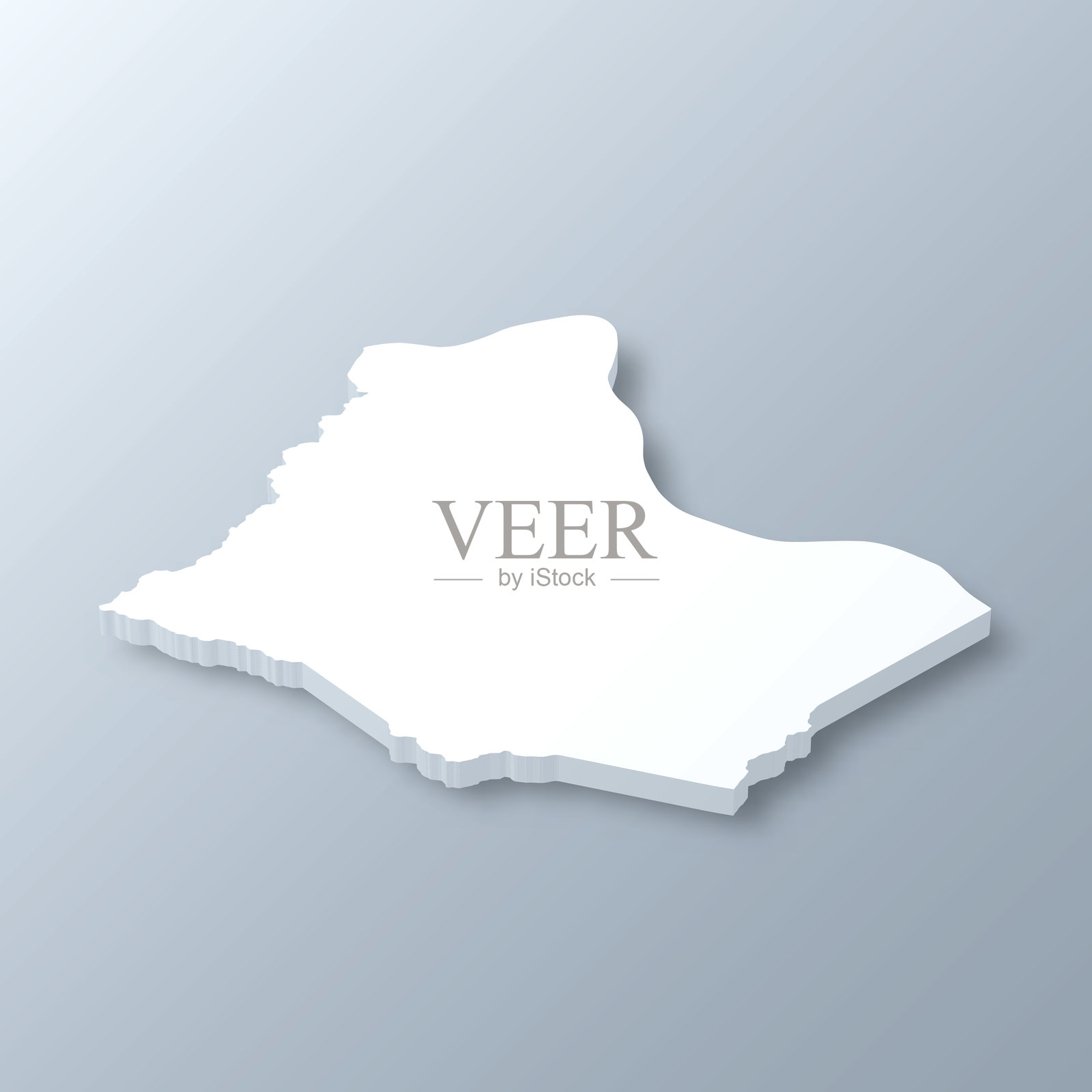 肯塔基州格林厄普县。灰色背景上的3D地图插画图片素材