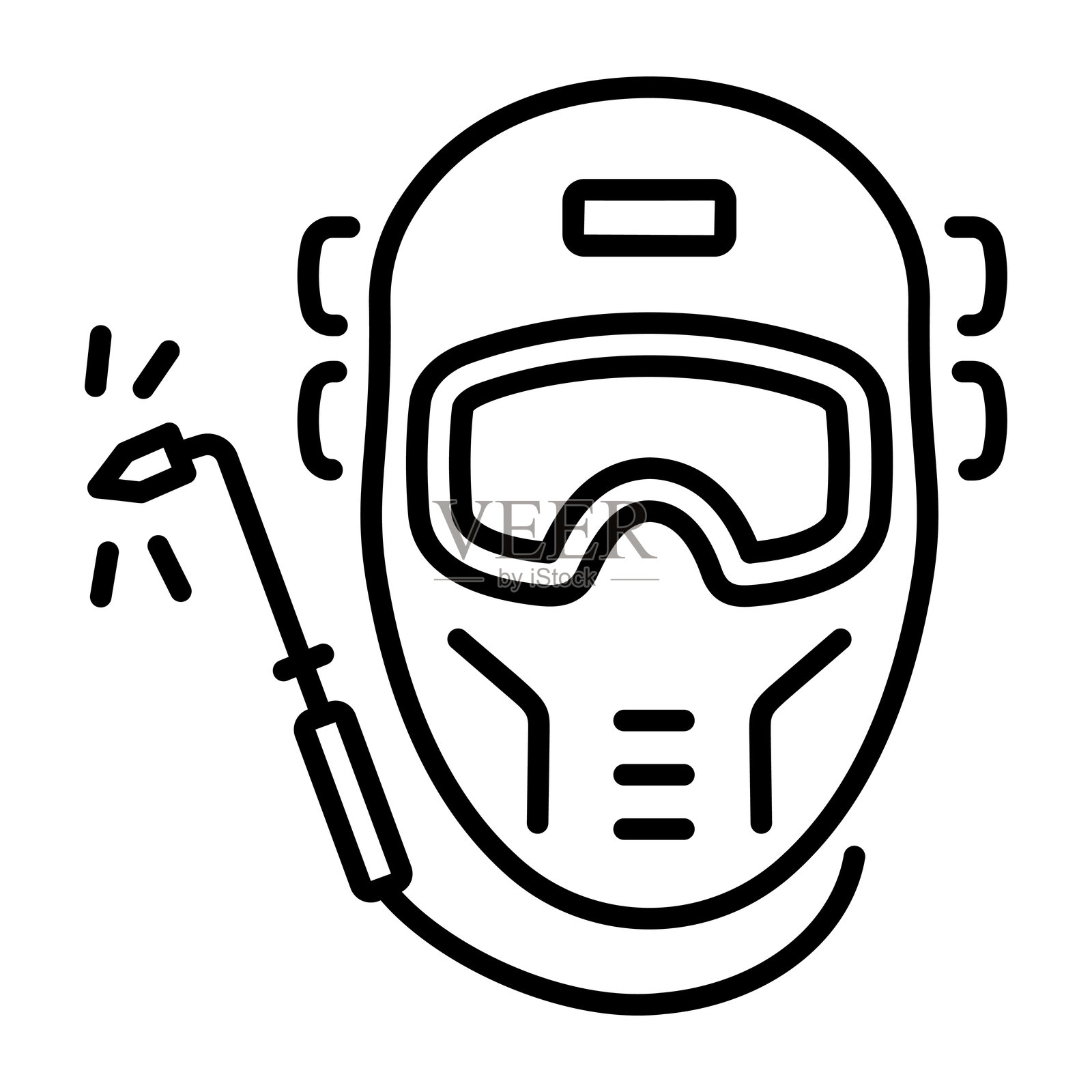 焊接面罩插画图片素材