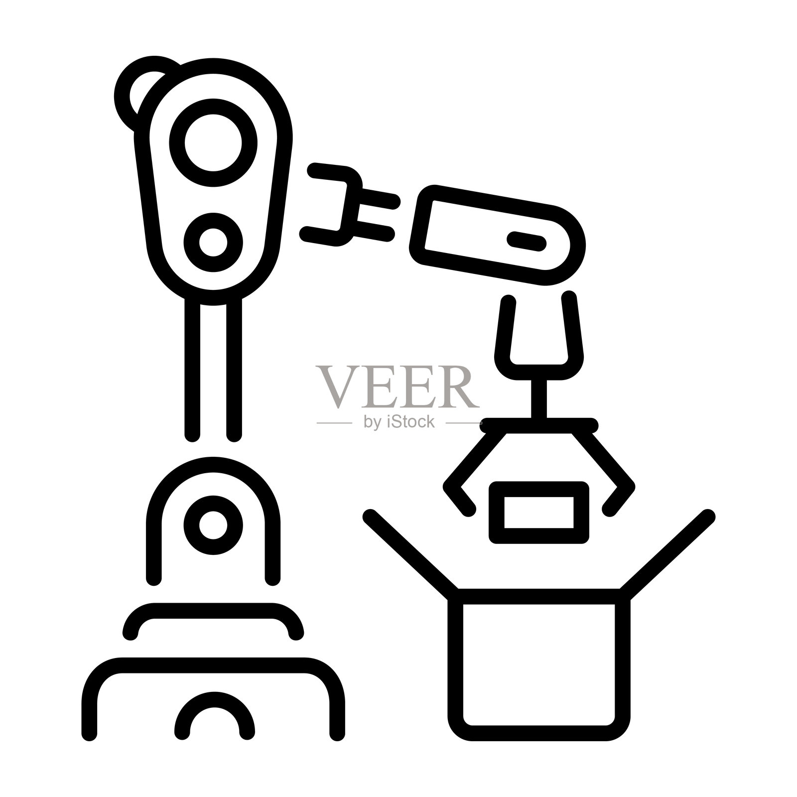 工业机器人插画图片素材