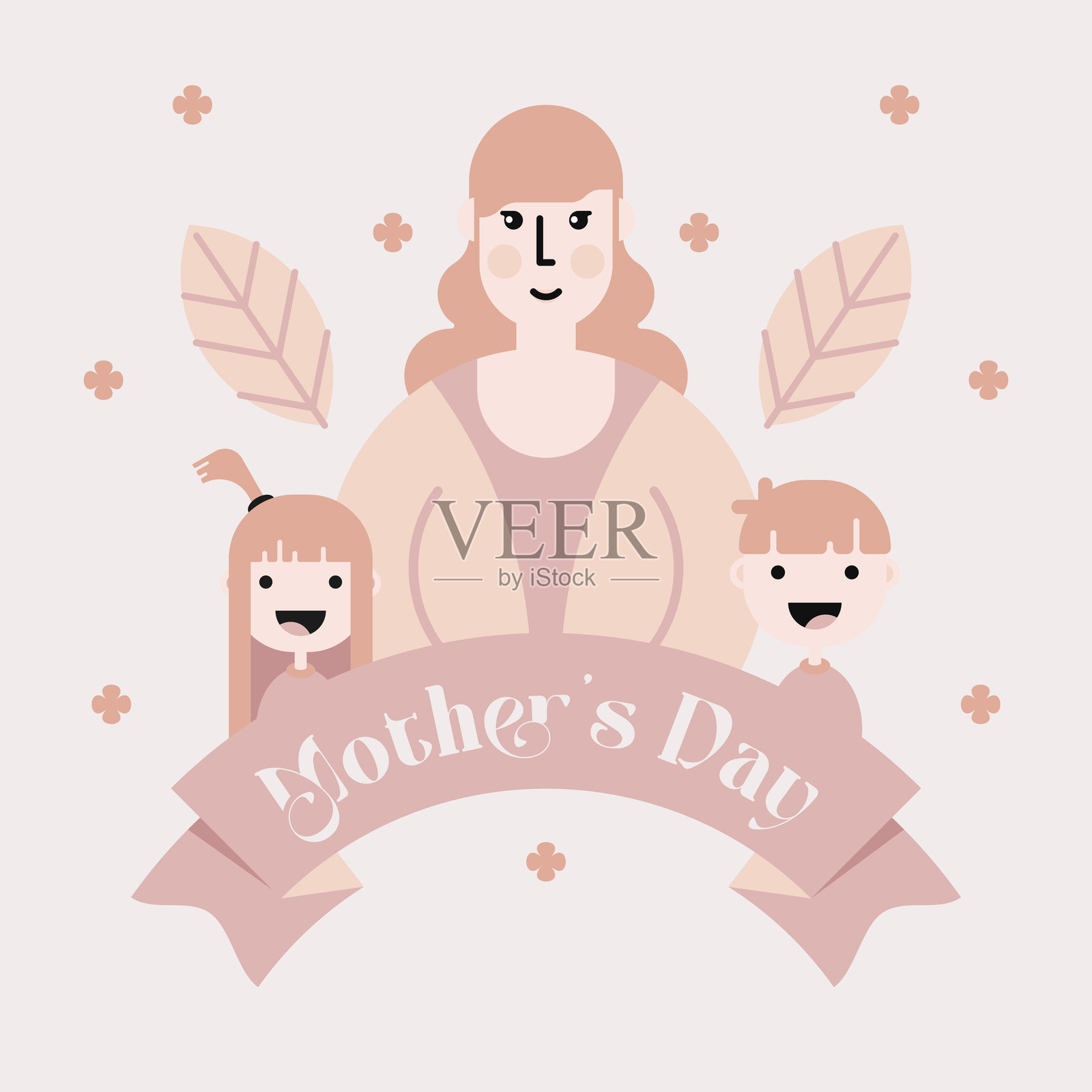 母亲节快乐背景插图插画图片素材