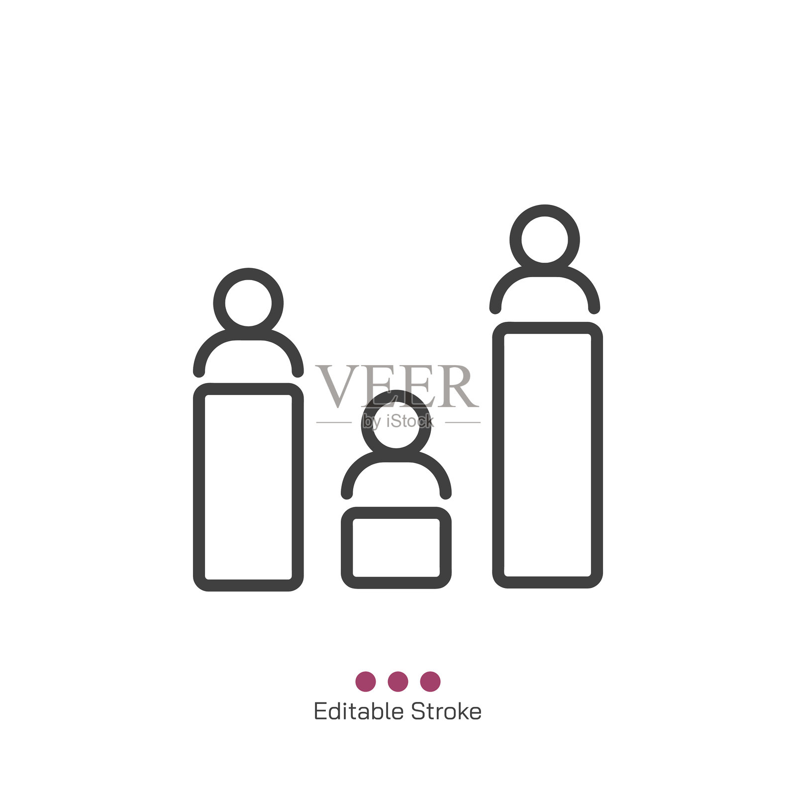 投票细线图标。矢量插图插画图片素材