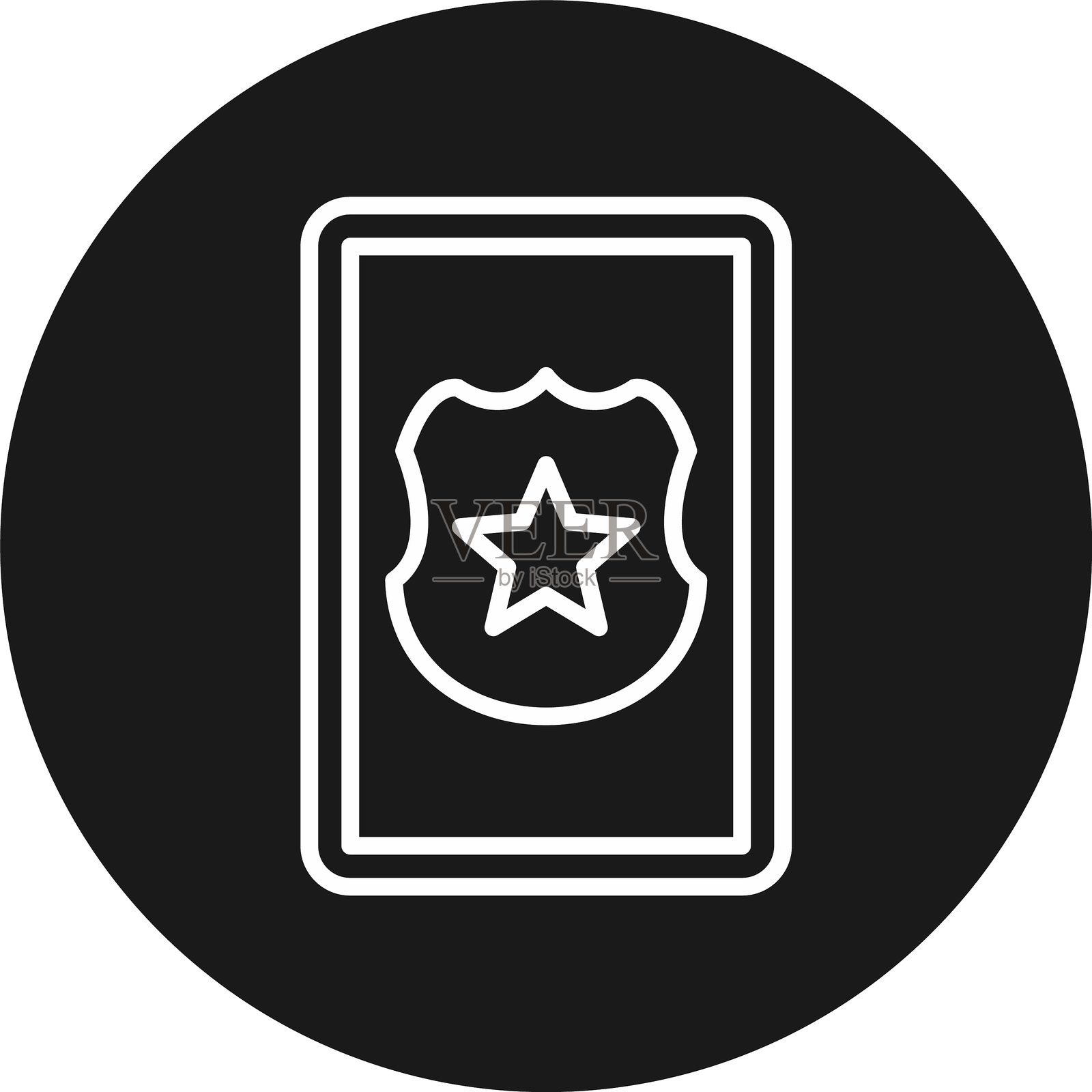 警察盾牌图标插画图片素材