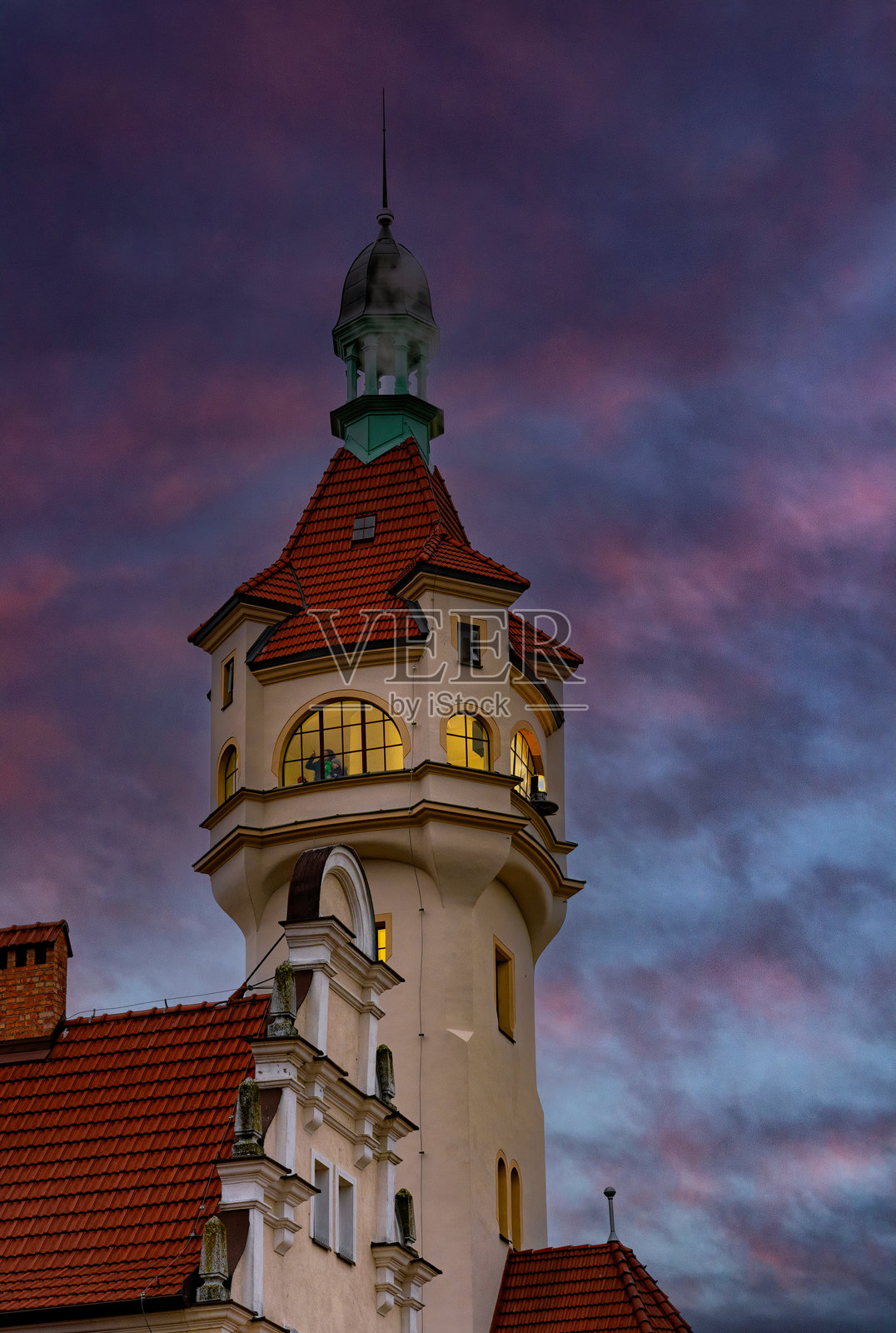 波兰索波特的老灯塔照片摄影图片