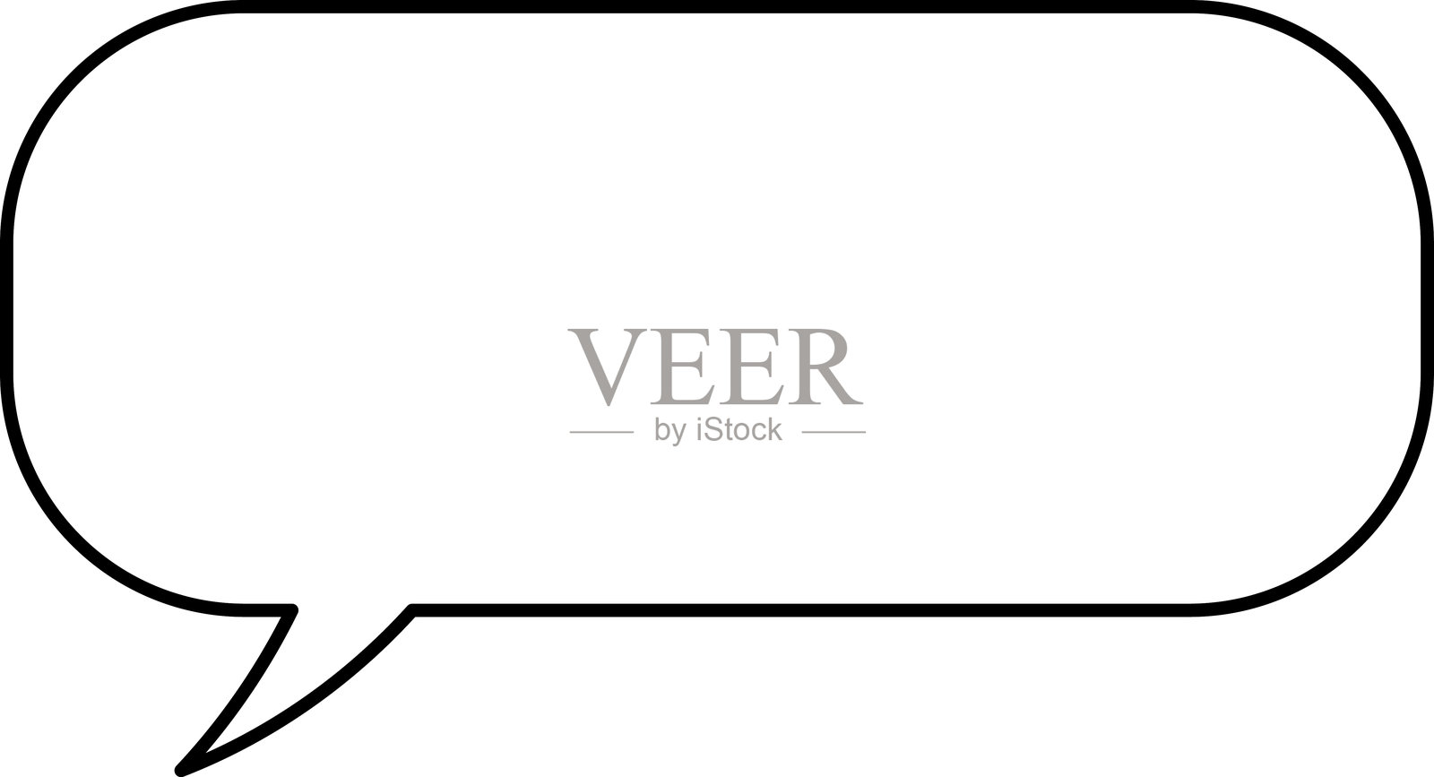 空白白色对话气泡。扁平设计的对话框、消息框图标。气球涂鸦风格的思考符号。插画图片素材