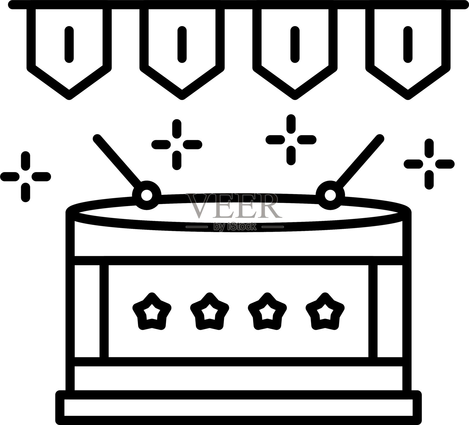 鼓图标插画图片素材