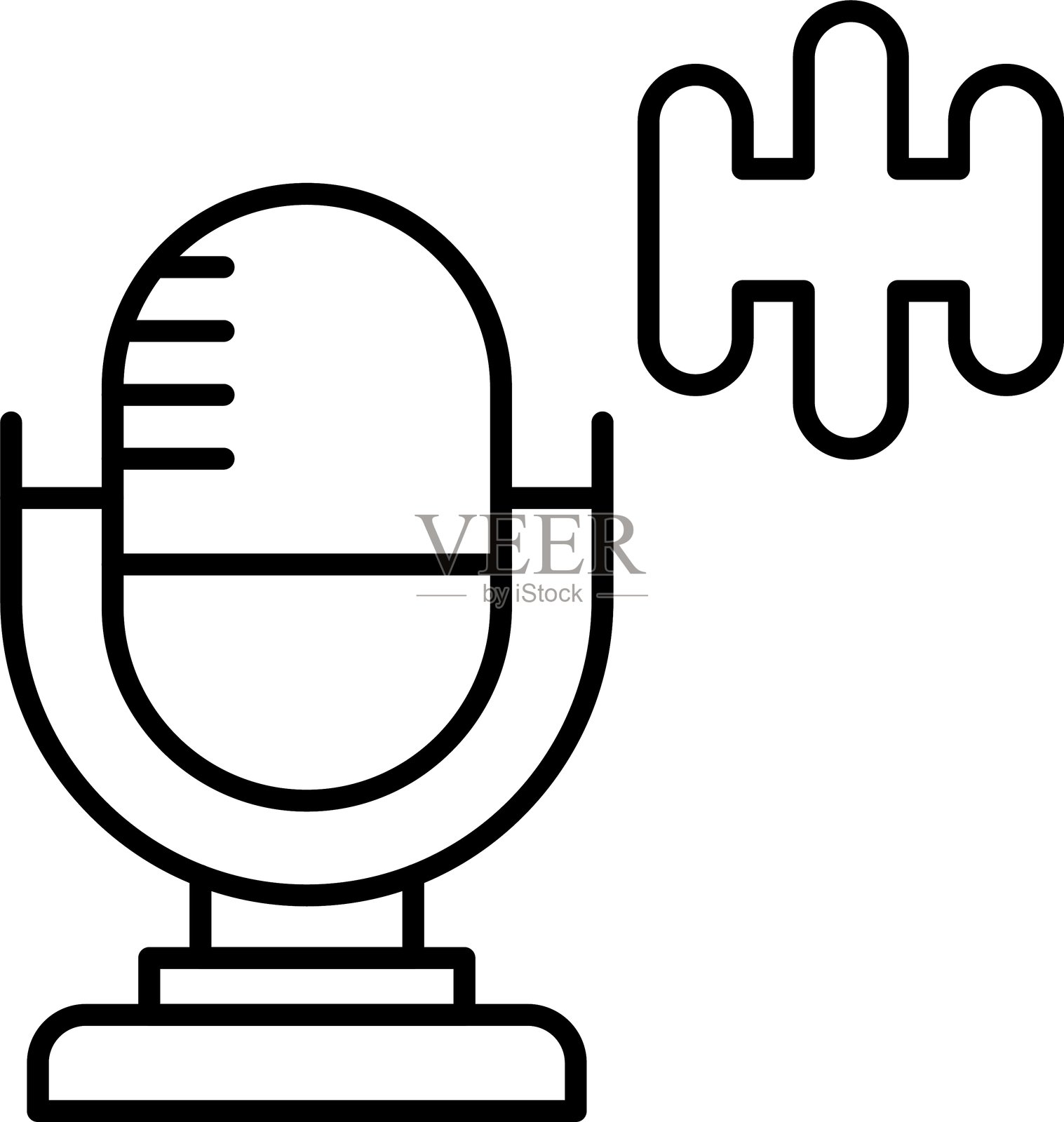 语音识别图标插画图片素材