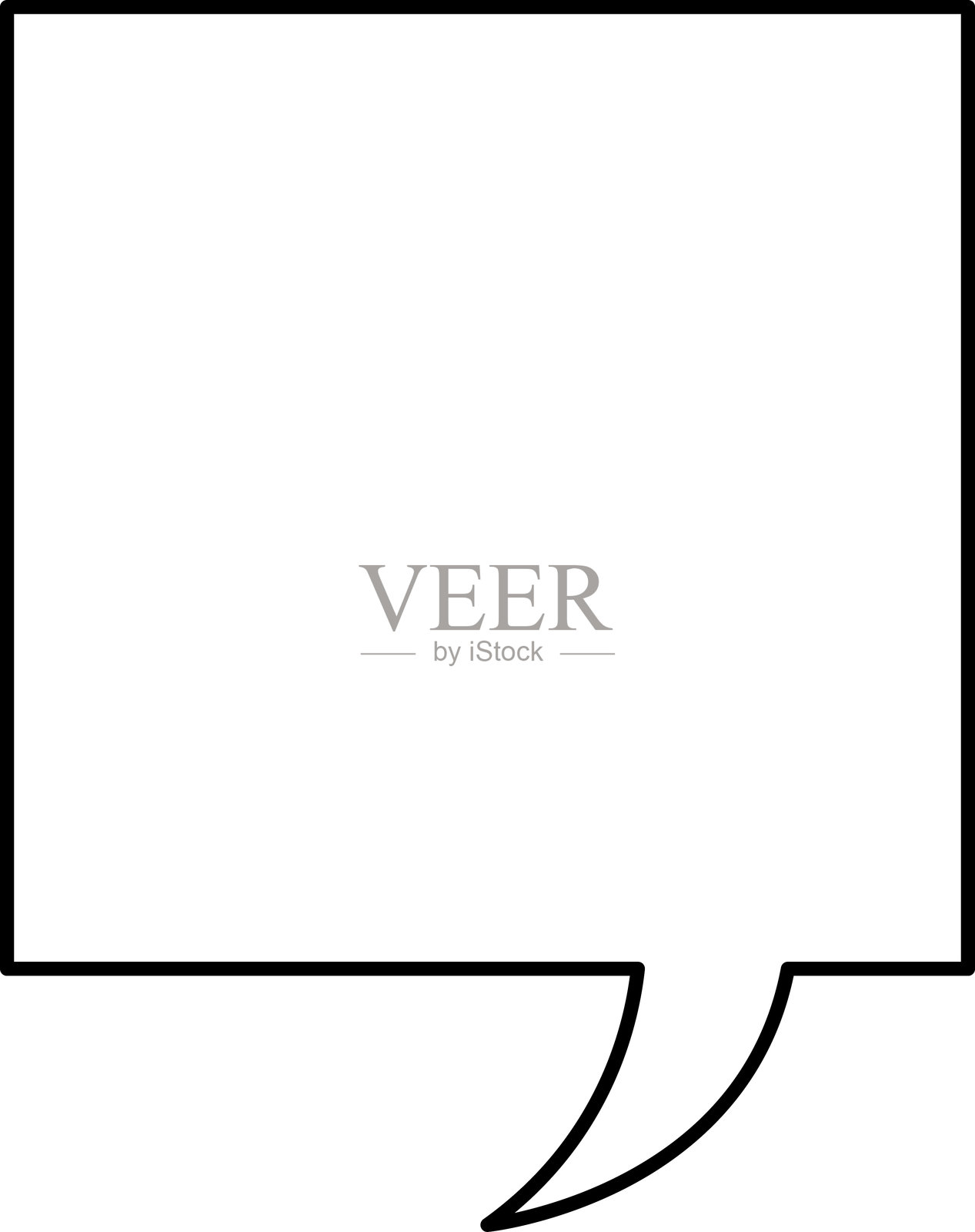 白色扁平设计的对话气泡，聊天框，消息框图标。气球涂鸦风格的思考符号。背景上独立的对话气泡。插画图片素材