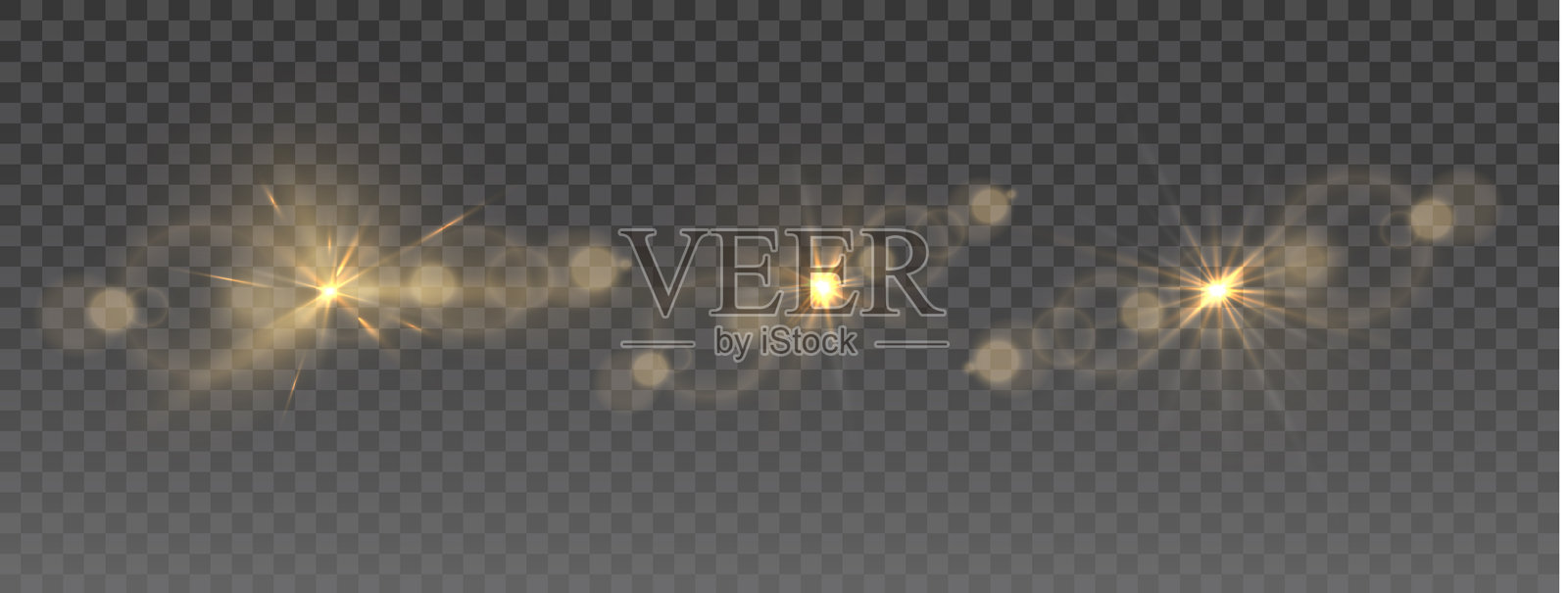 发光的金色光束，镜头光晕，闪耀的火花，透明叠加，温暖的光照，星星般的高光，柔和的散景，明亮的折射，抽象的闪耀效果，金色光辉的点缀插画图片素材