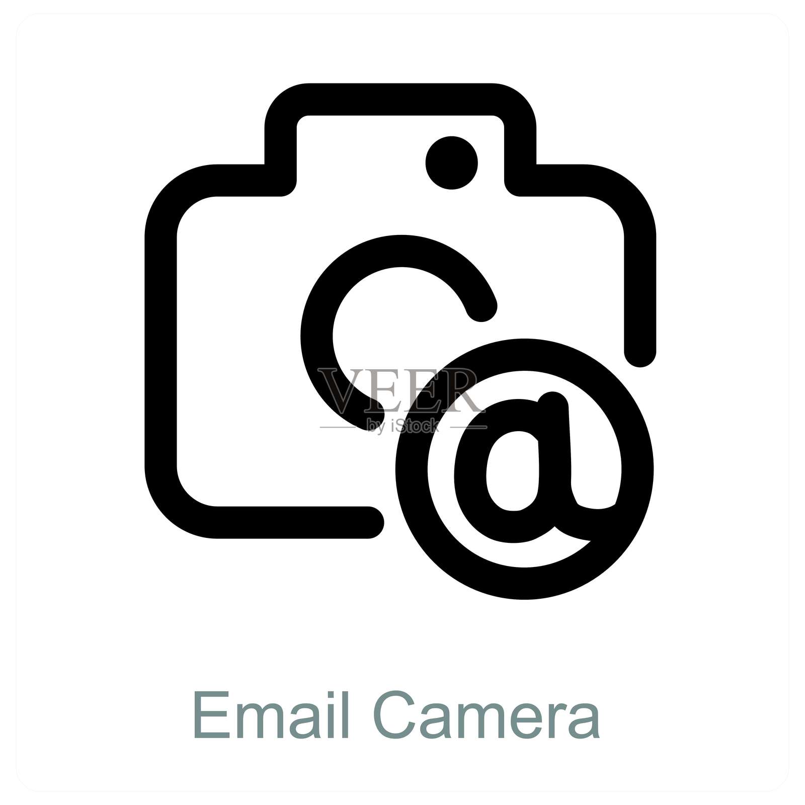 电子邮件相机插画图片素材