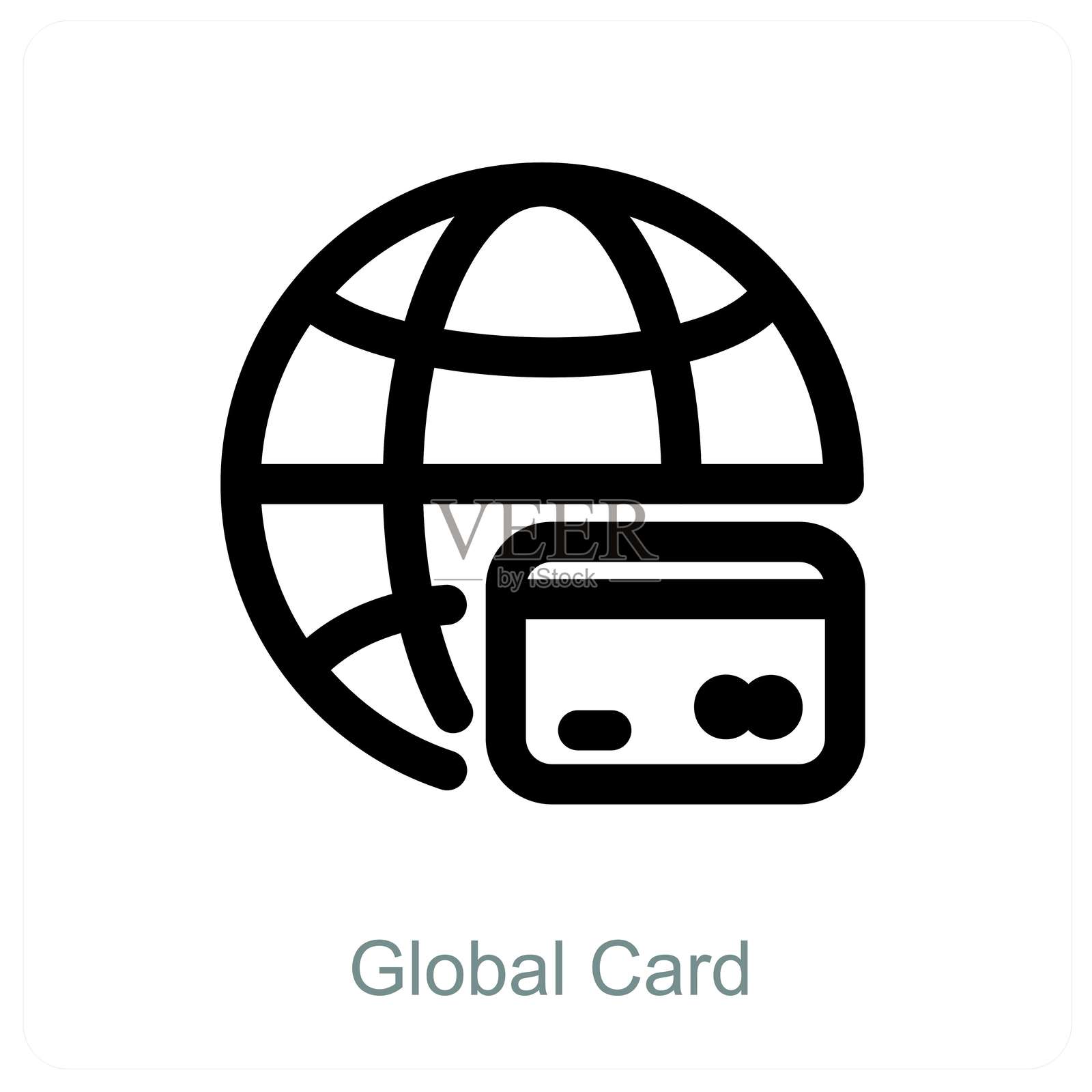 全球卡插画图片素材