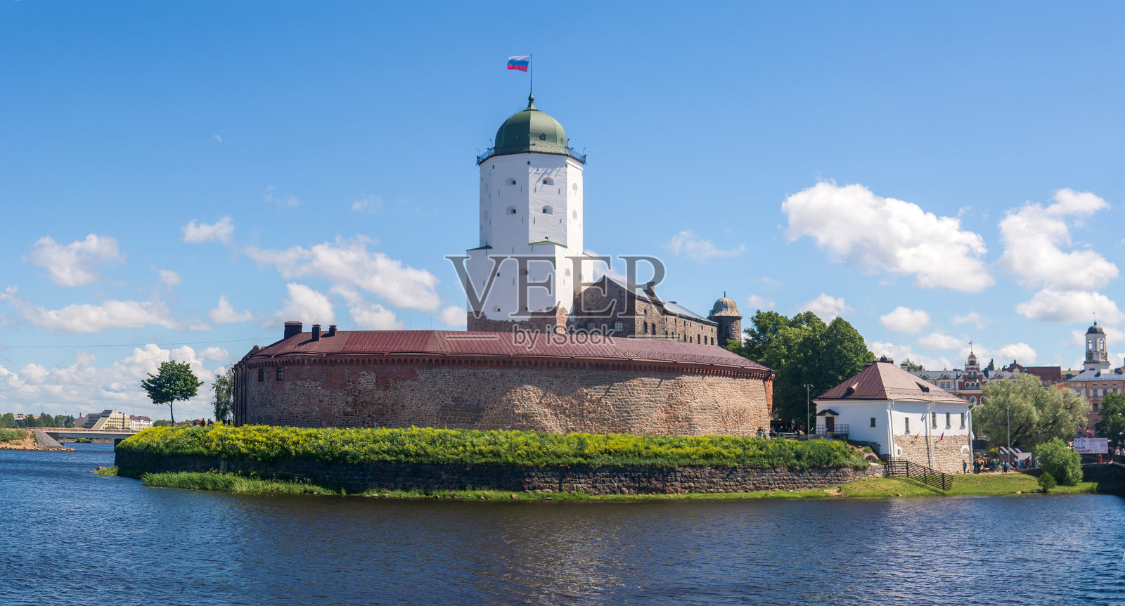 俄罗斯维堡的13世纪城堡景观照片摄影图片