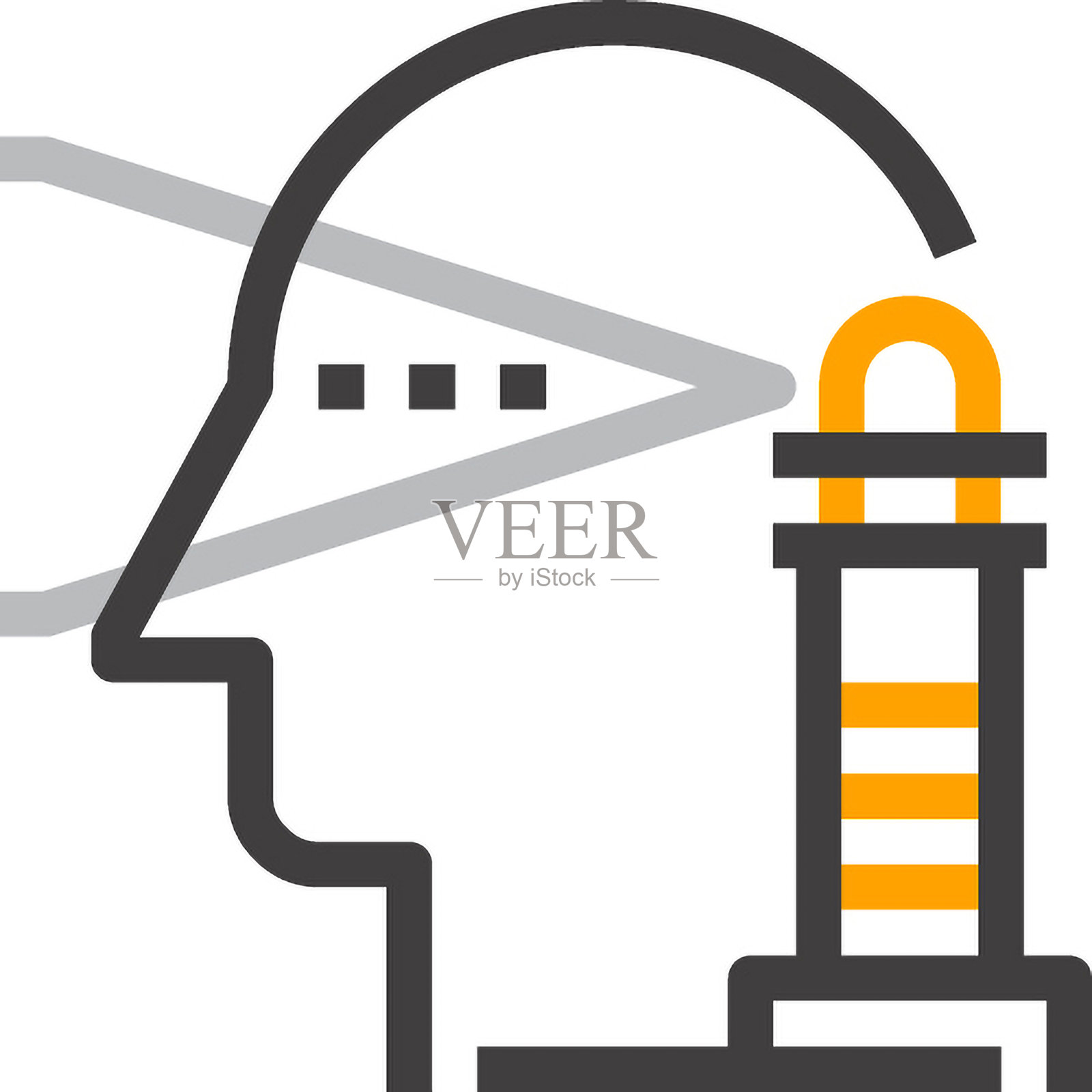 视觉平面线条网页图标概念插画图片素材