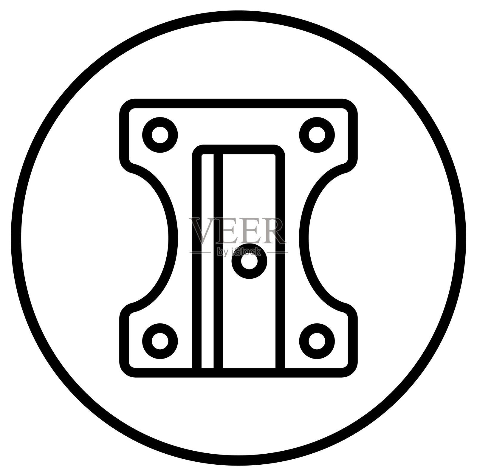 铅笔削尖器矢量图标设计插图插画图片素材