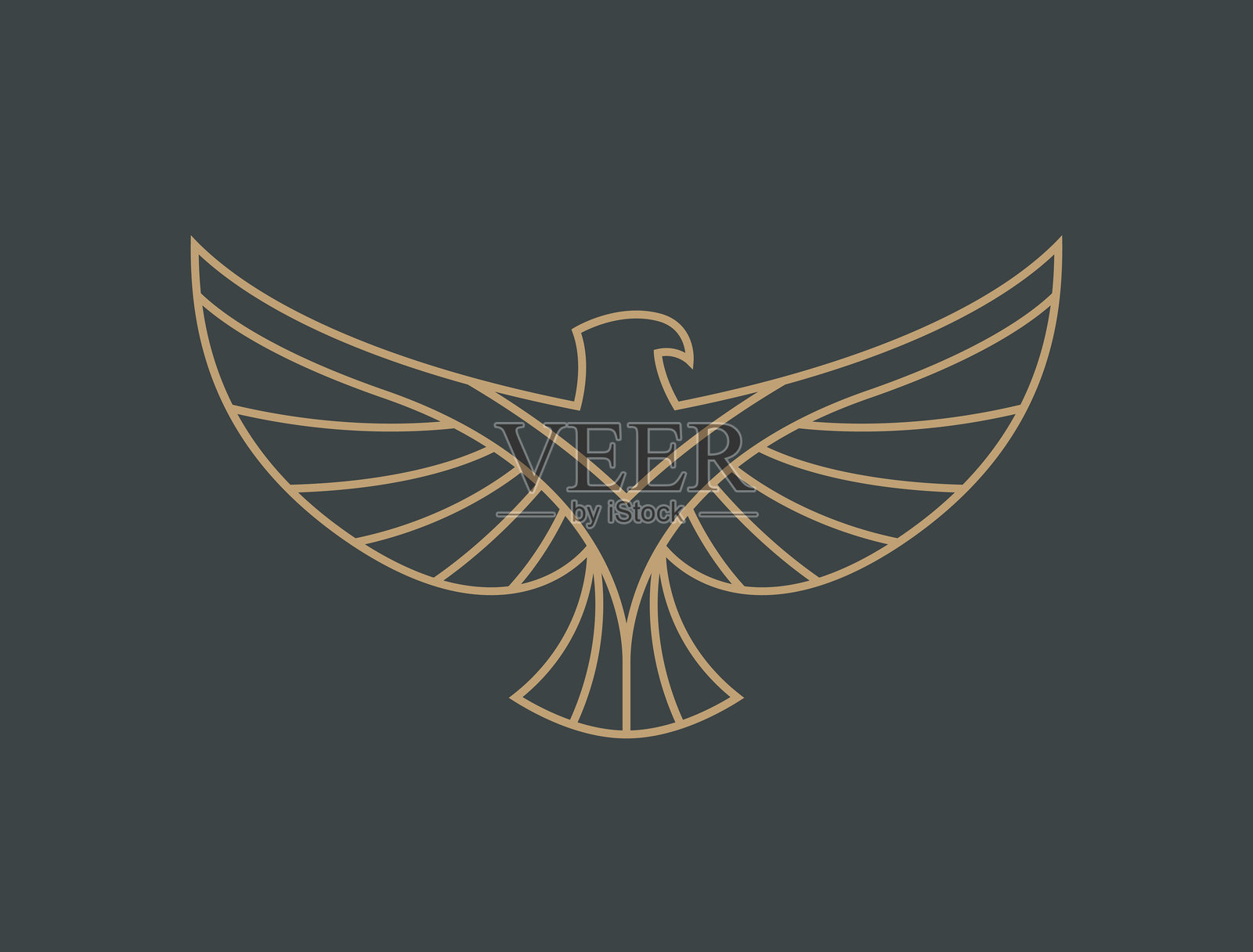 飞鸟标志设计。插画图片素材