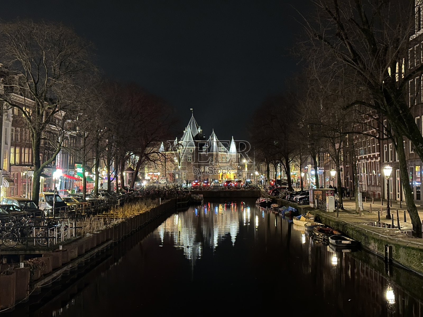 阿姆斯特丹的夜晚照片摄影图片