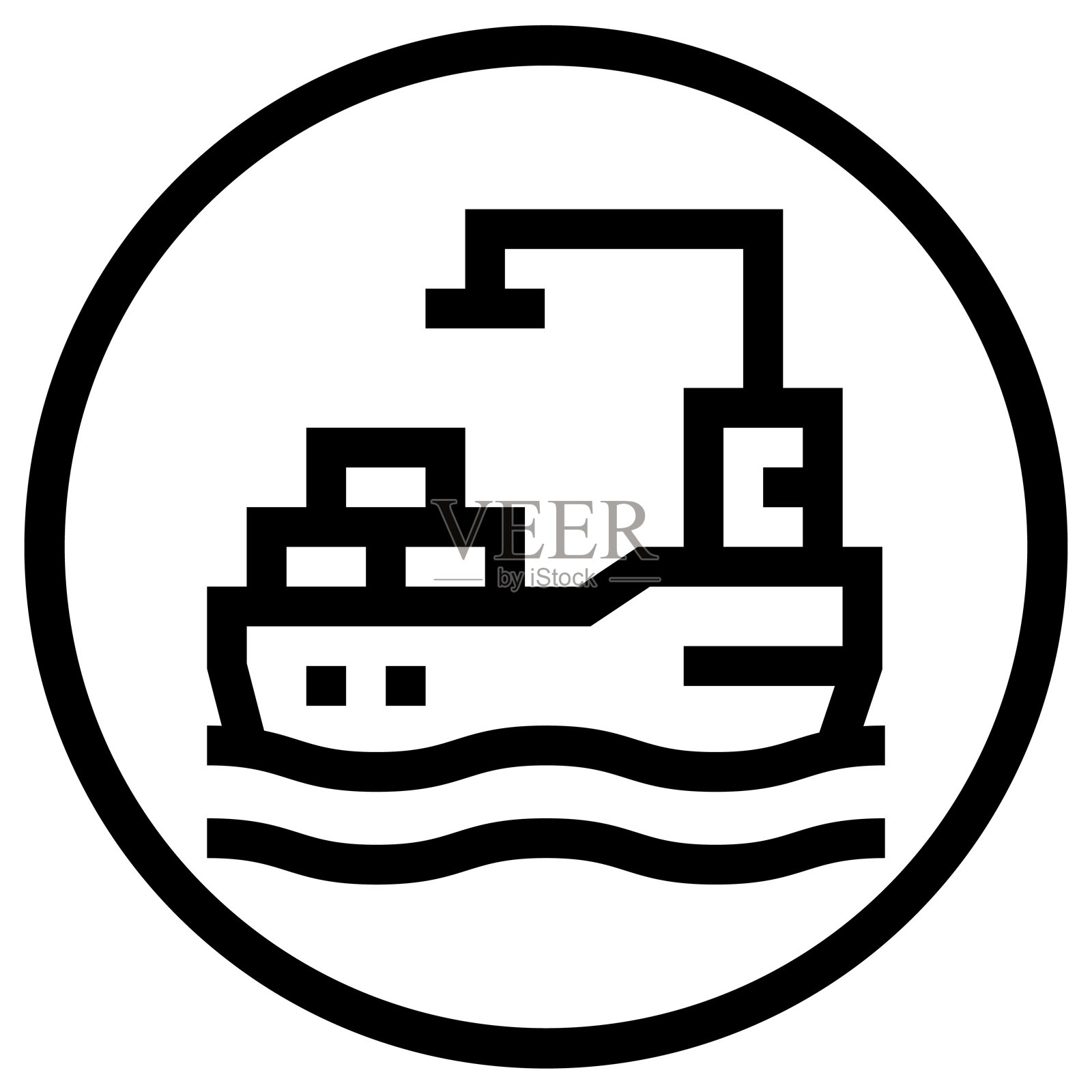 货船矢量图标设计插图插画图片素材