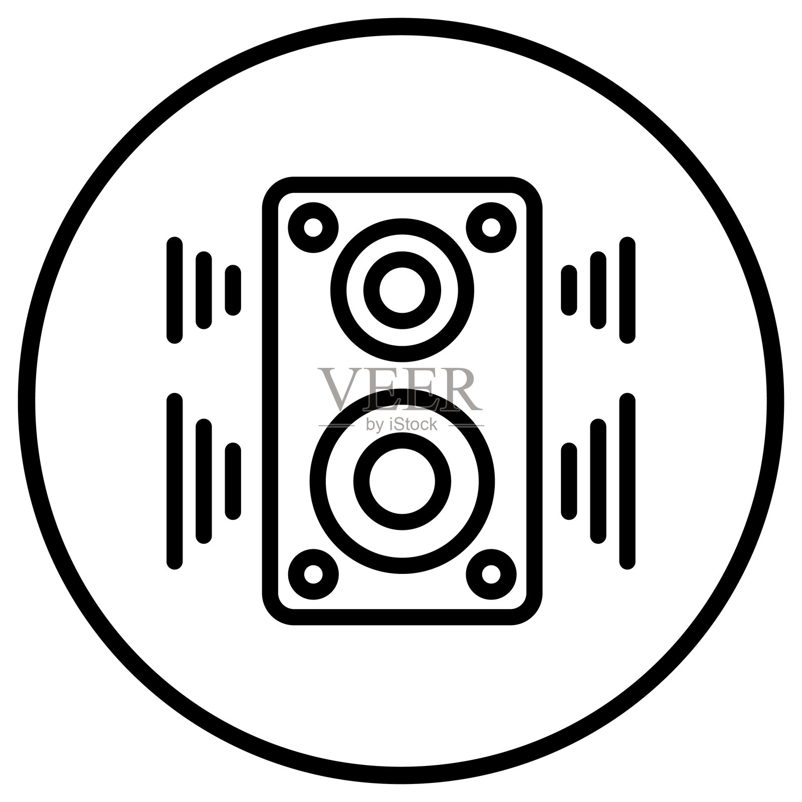 扬声器矢量图标设计插图插画图片素材