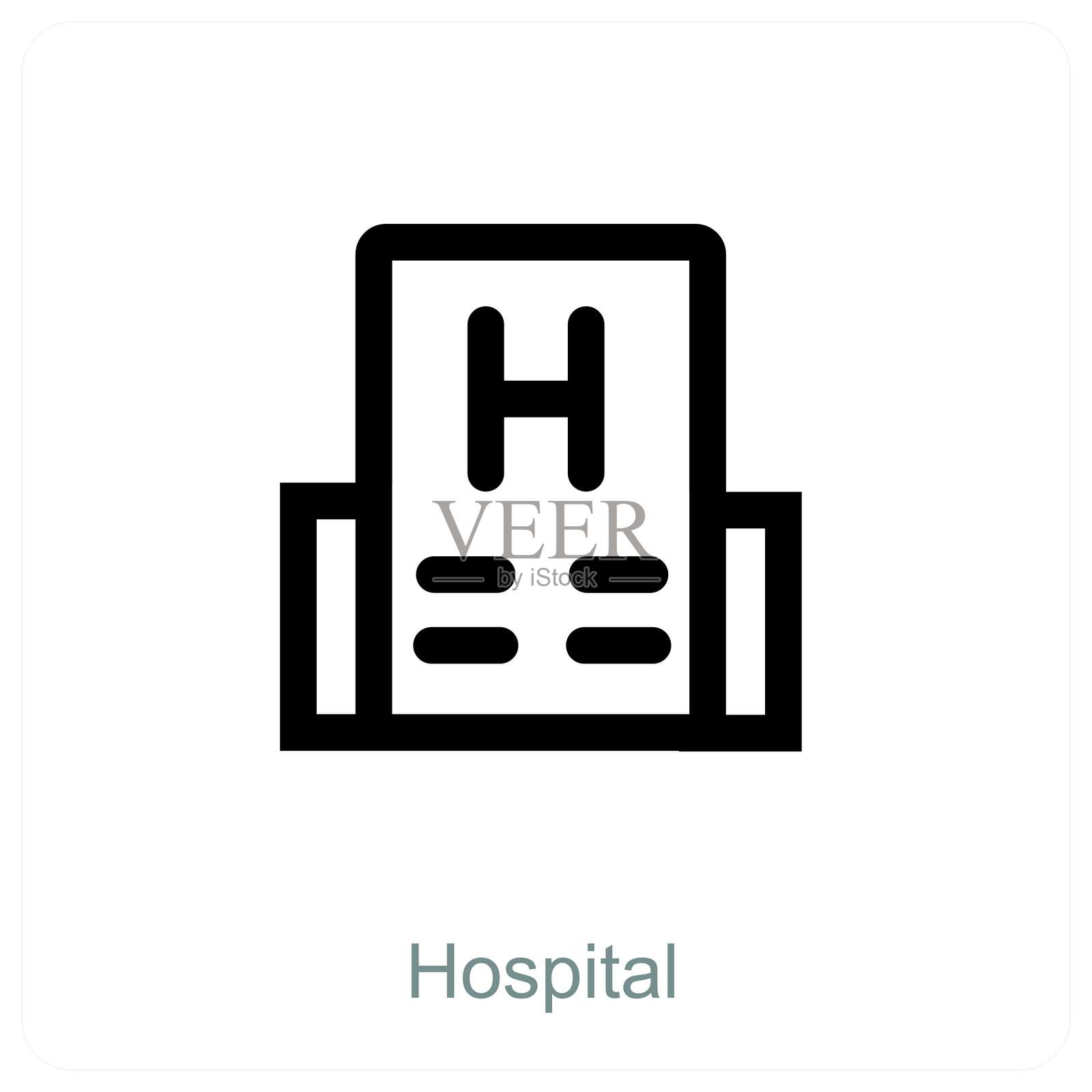 医院插画图片素材