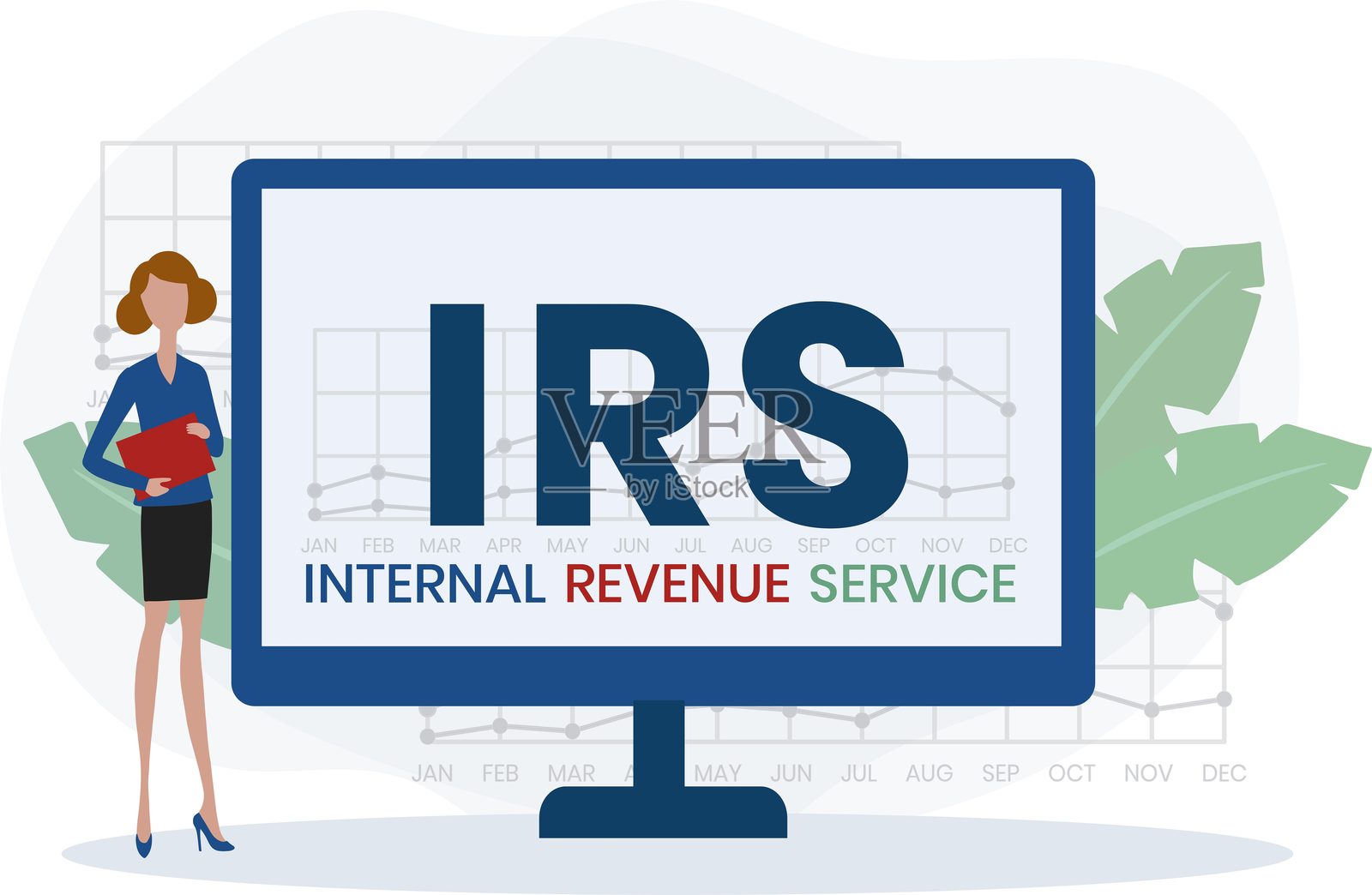 美国国税局插画图片素材