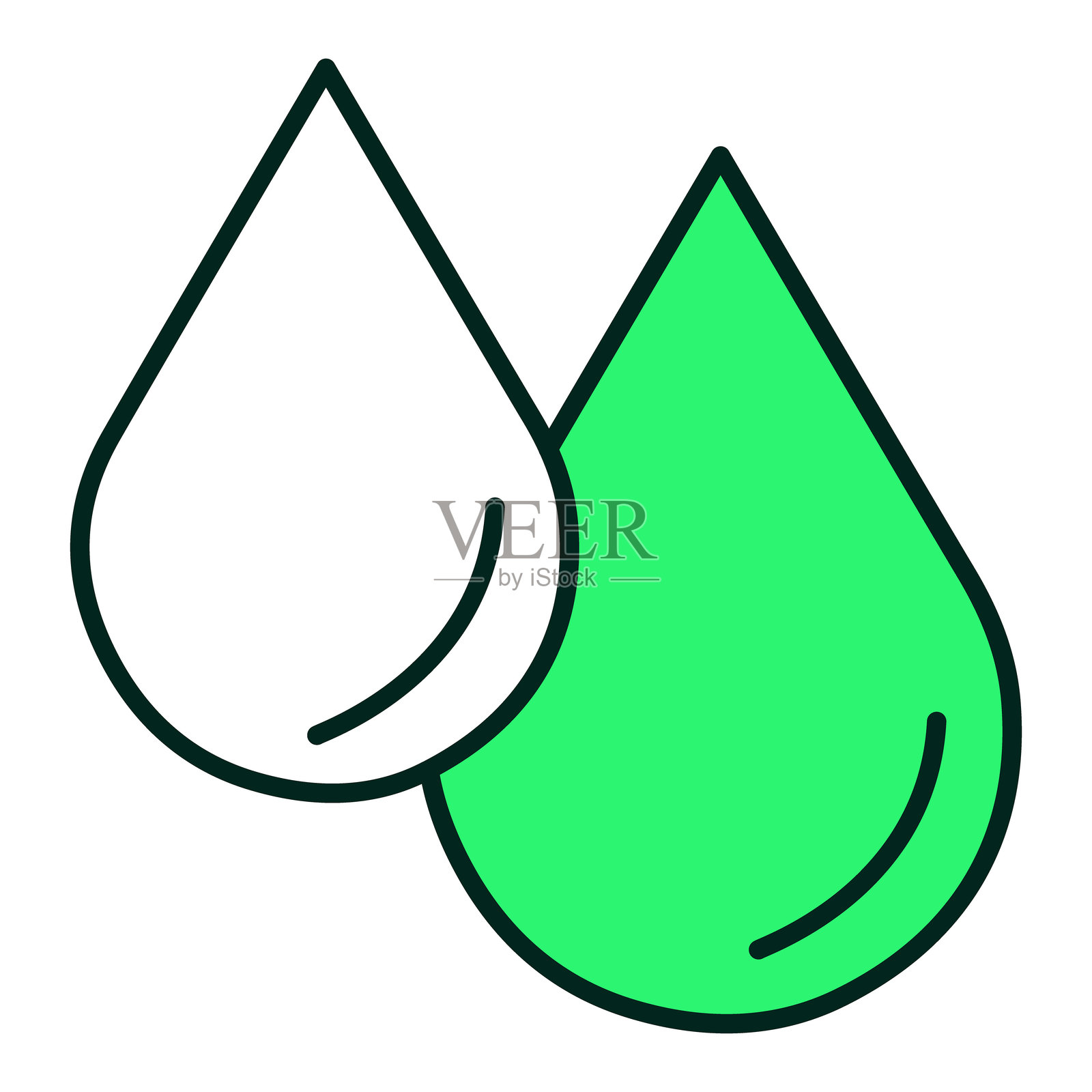 健康脂肪图标 - 营养成分，低脂饮食，可编辑线条插画图片素材