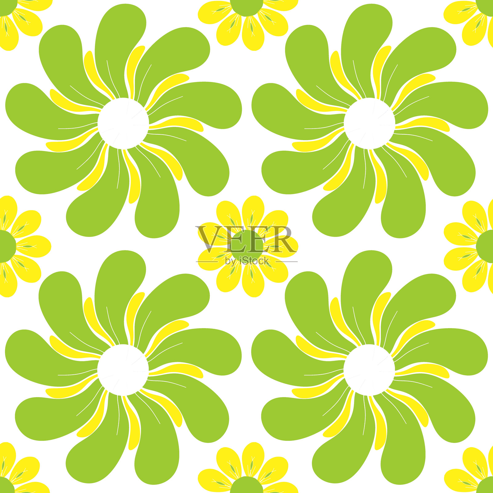 美丽浪漫的花卉无缝图案插画图片素材