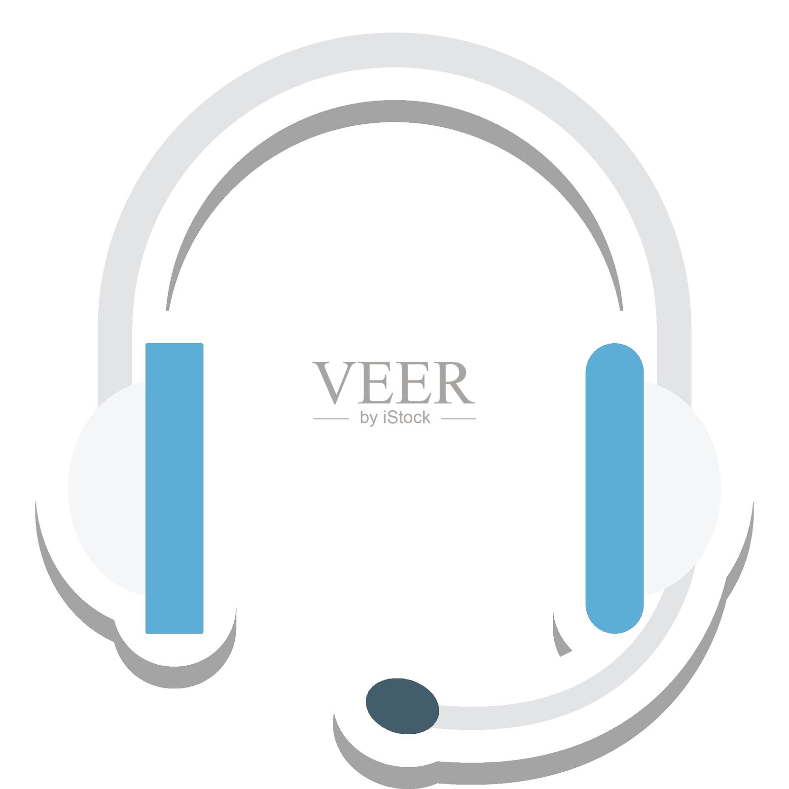 耳机、耳塞矢量图标，易于修改或编辑插画图片素材