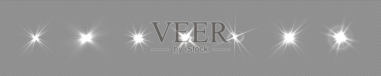 插图矢量抽象背景设计，带有闪亮明亮的光束、摄影效果、闪烁的火花、黄色阳光、透明背景、光束、聚光灯、图标集、爆炸闪光、庆祝粒子投影。插画图片素材