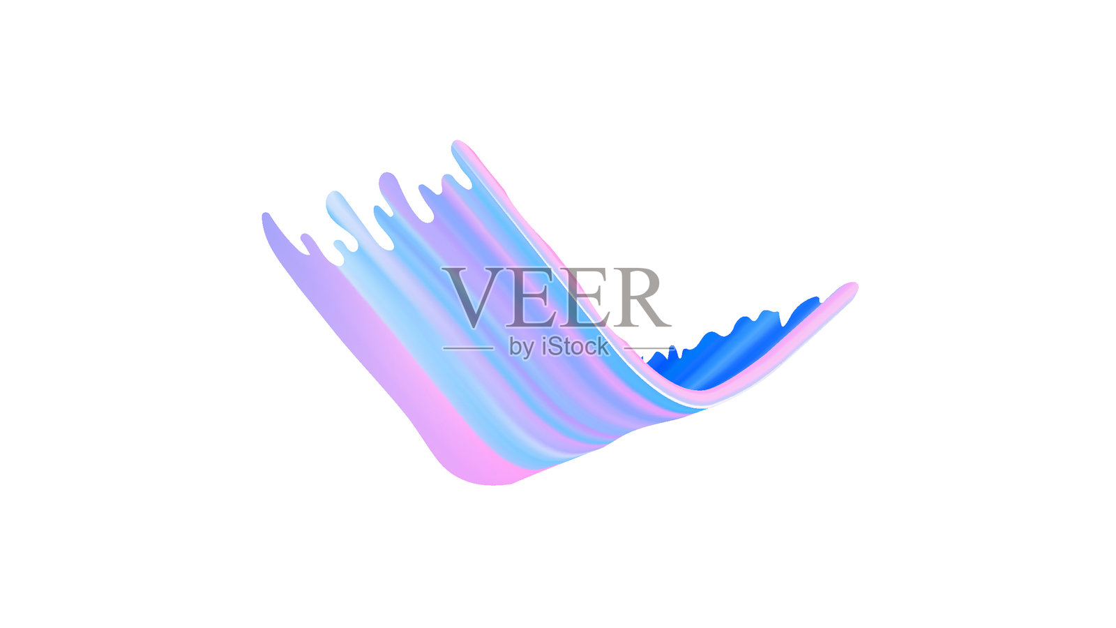 3D抽象彩色画笔丝带笔触。渐变的涂料波动运动旋涡。流畅的笔触背景，具有明亮的动态墨水质感。现代数字艺术的独特创意曲线设计。插画图片素材