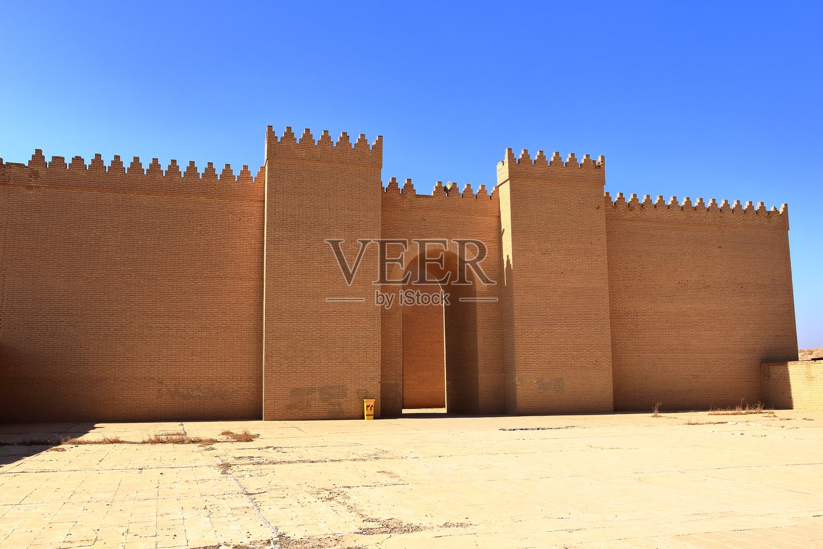 伊拉克古城巴比伦的古老城墙照片摄影图片