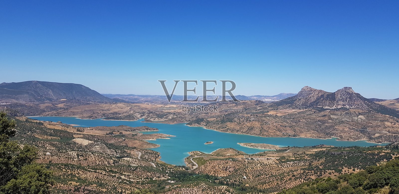 蓝色泻湖照片摄影图片