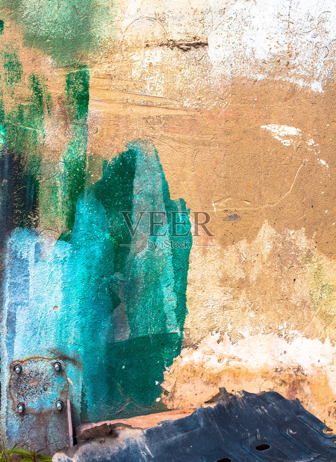 各种纹理的涂鸦墙照片摄影图片