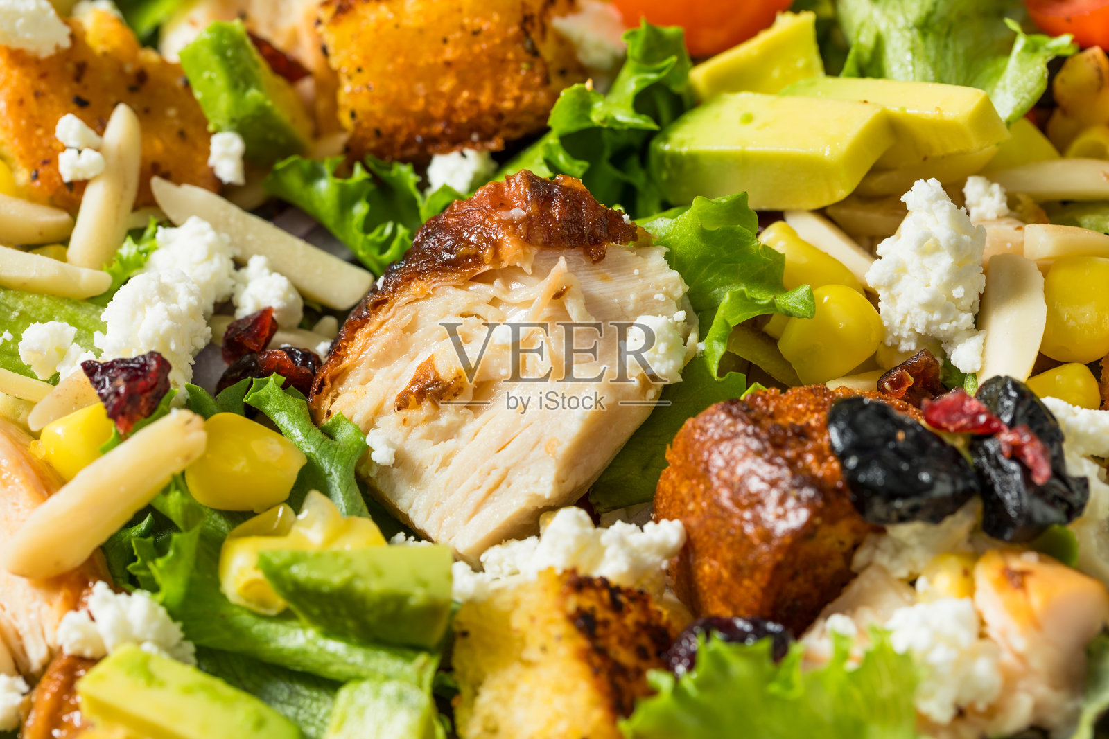 健康自制的怀特伍德沙拉照片摄影图片