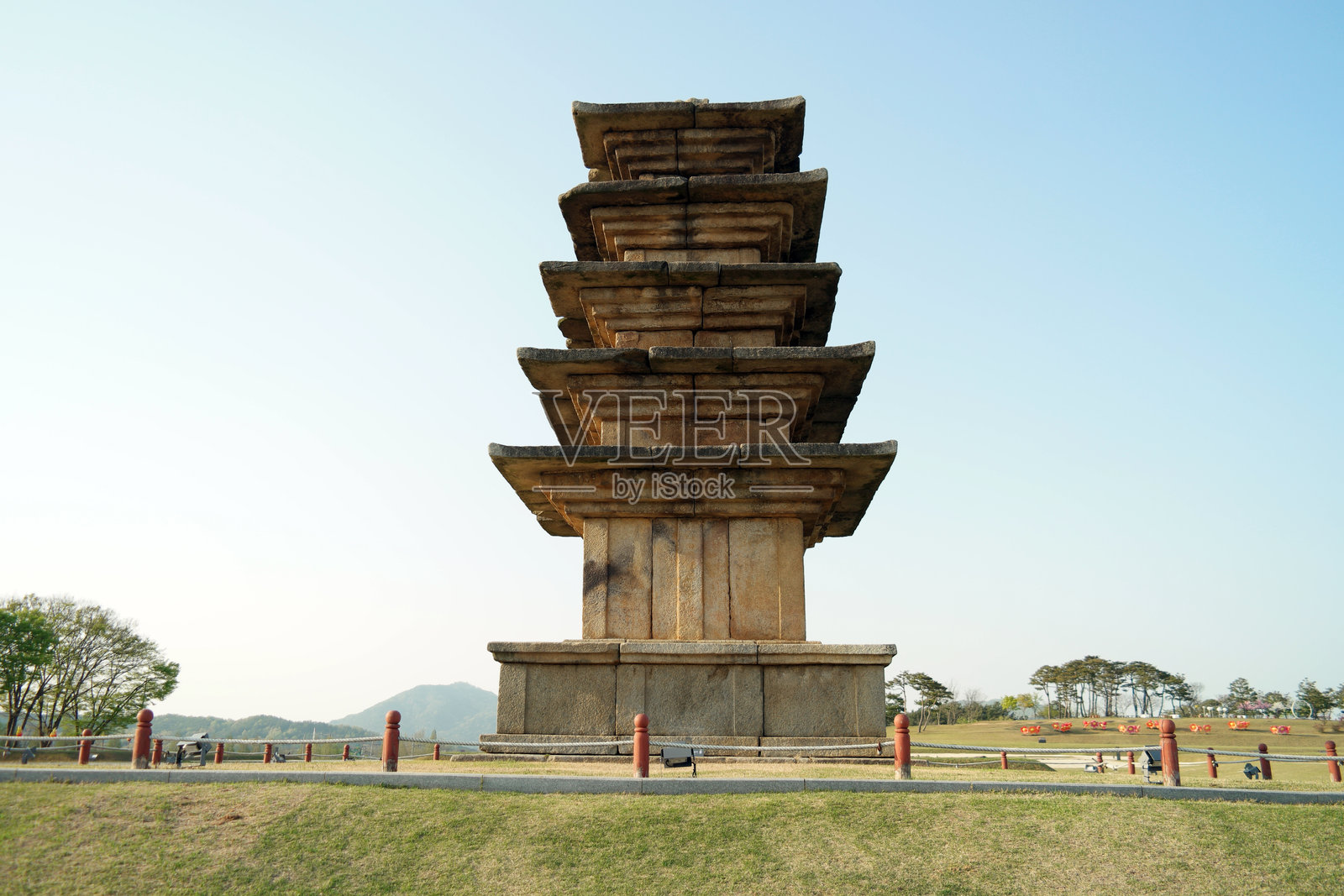 韩国旺宫里考古遗址照片摄影图片