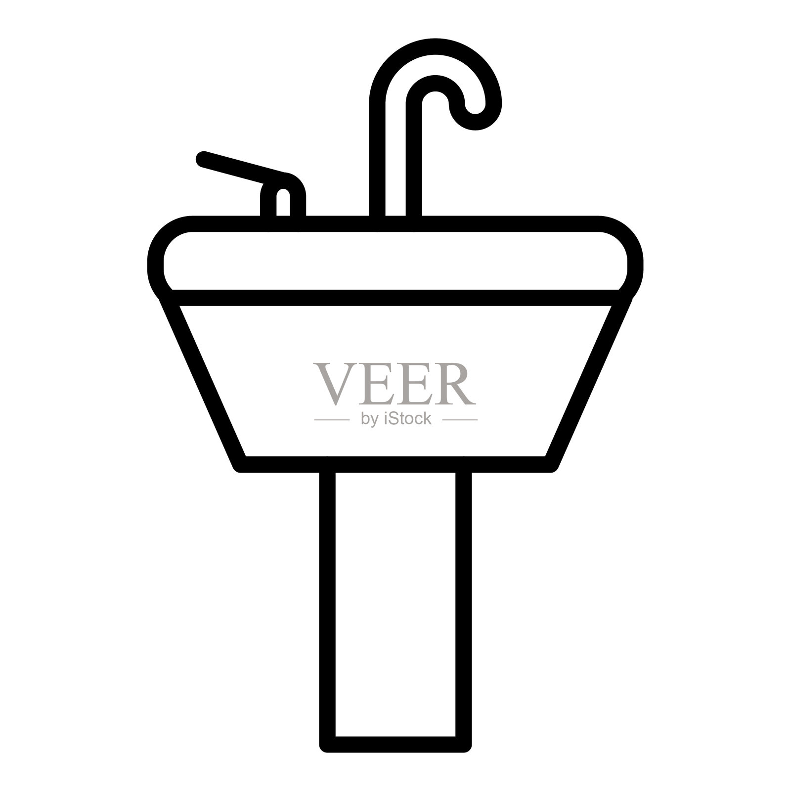 水槽图标风格插画图片素材