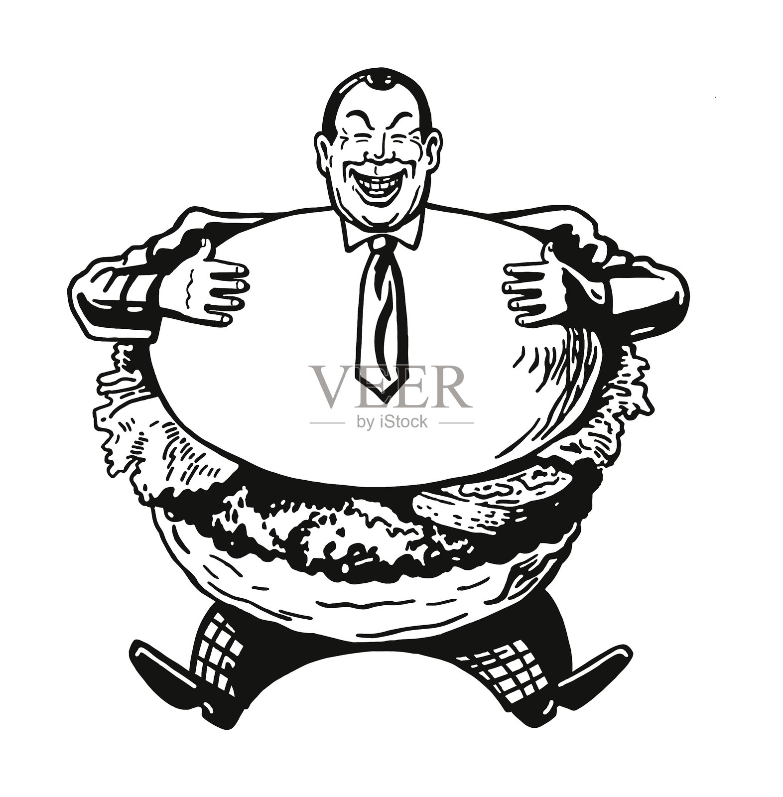 汉堡包伙计插画图片素材