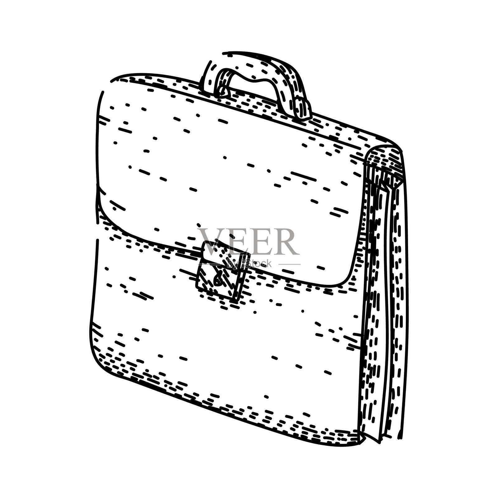 手绘老公文包草图矢量图插画图片素材