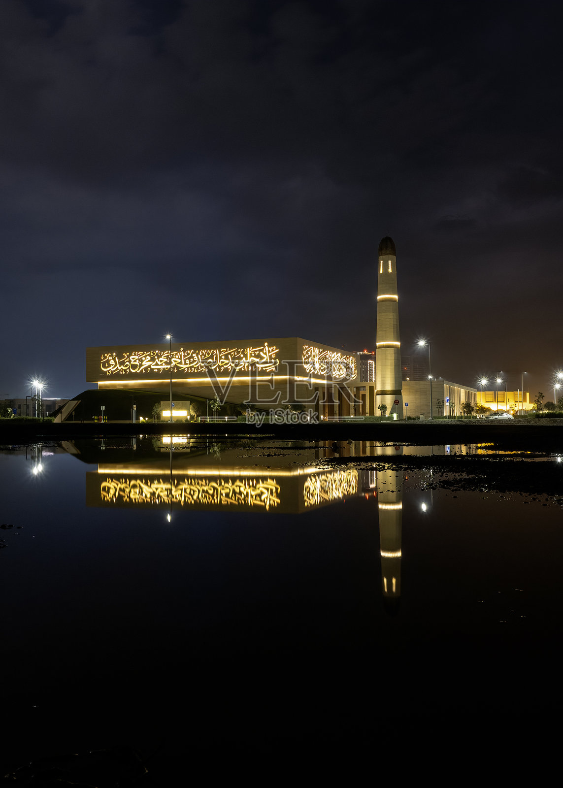 新开幕的清真寺，位于卡塔尔卢赛尔大道27号照片摄影图片