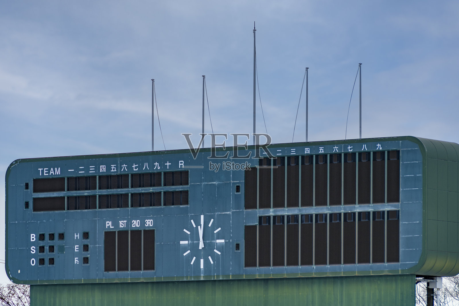 棒球场的记分板照片摄影图片