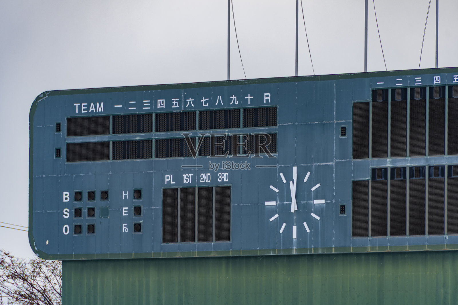 棒球场的记分板照片摄影图片