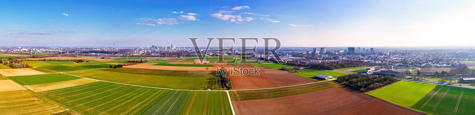 法兰克福大都市区全景照片摄影图片