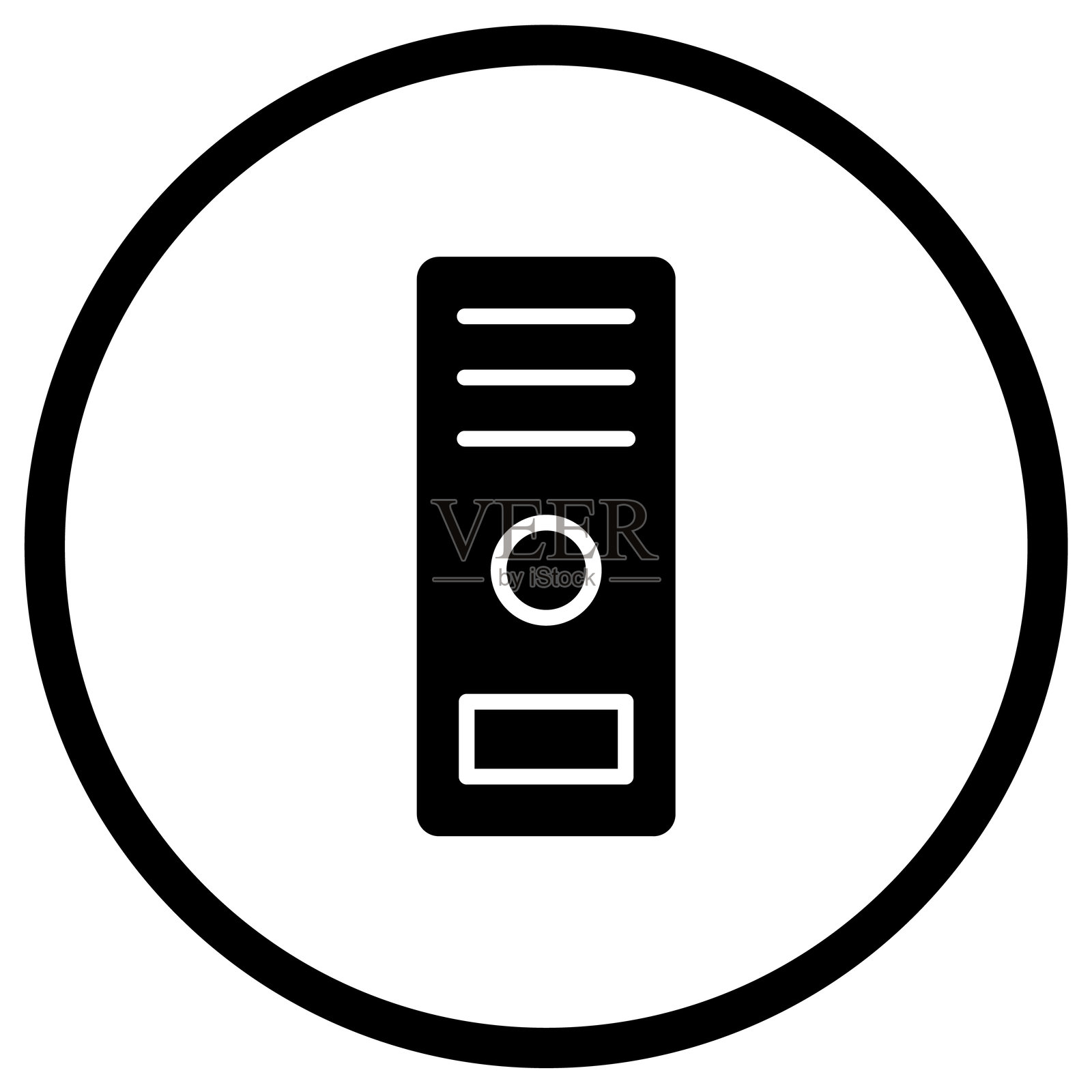 计算机机箱矢量图标设计插图插画图片素材