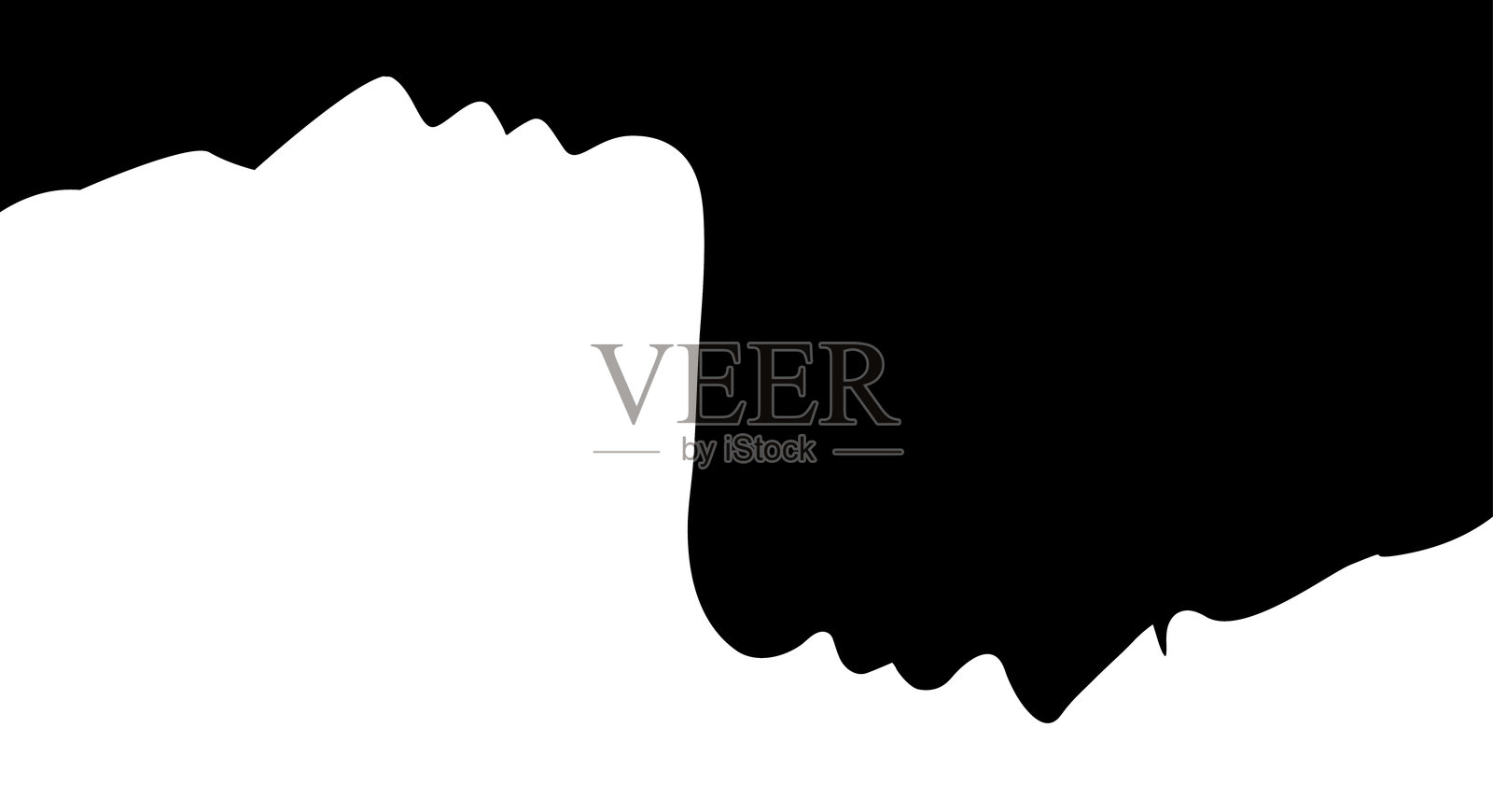 黑白轮廓的男女肖像插画图片素材