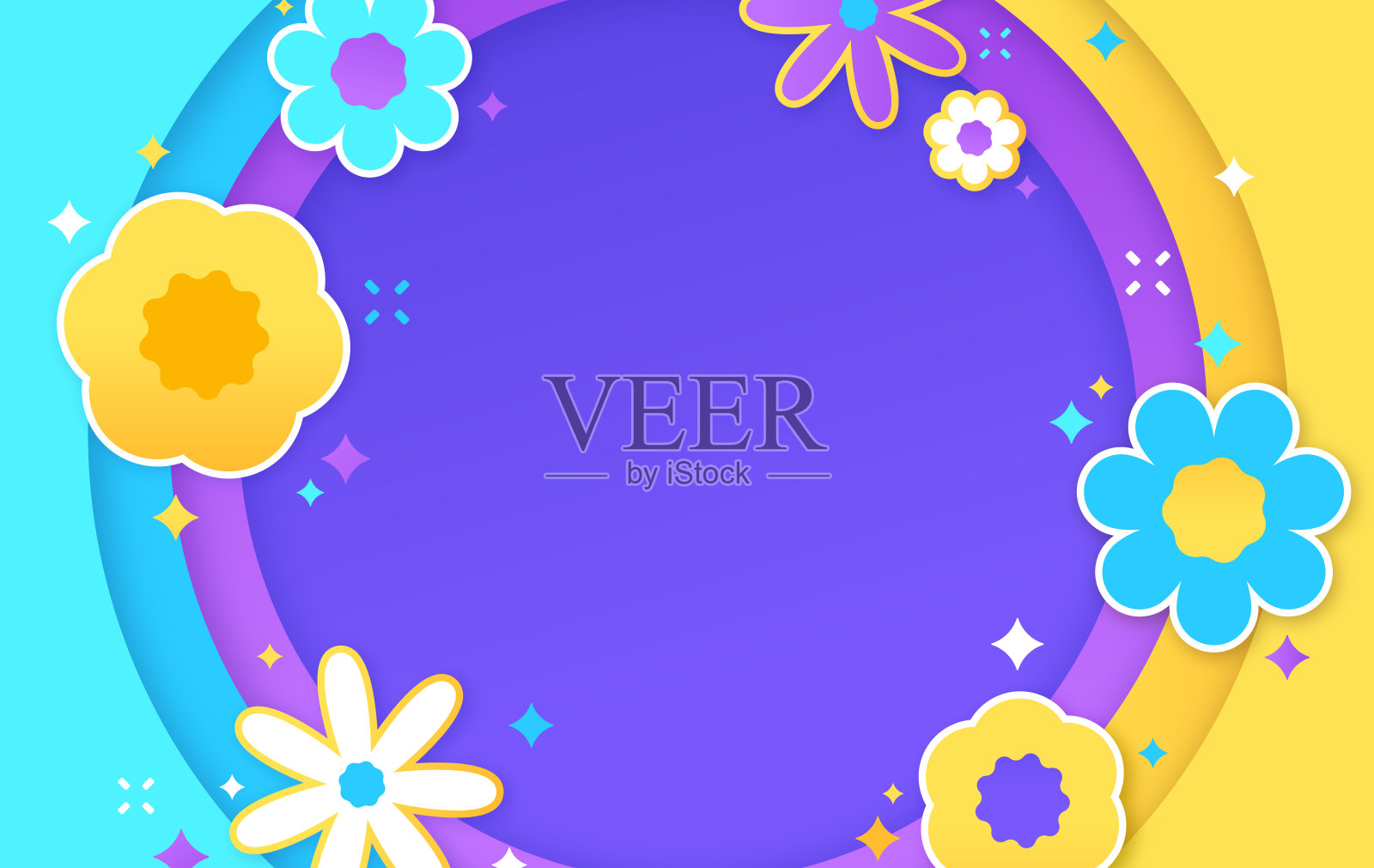 春天花卉复活节母亲节生长抽象背景插画图片素材